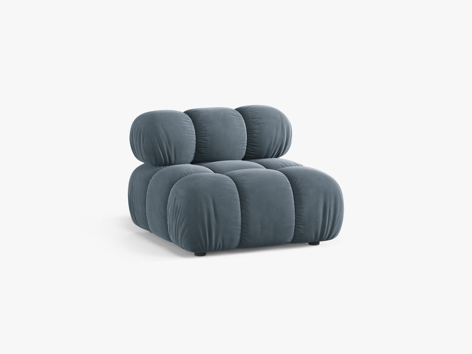 Micadoni Armloses Modul Bellis Samt Bluvel Hellblau