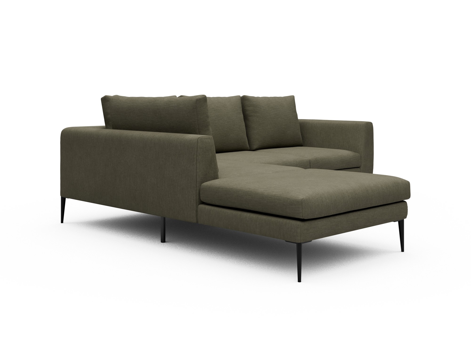 Skandi Home Ecksofa Paul Relax-Ecke links mit 2-Sitzer Vivus-Dusty-Olive moebelfaktor