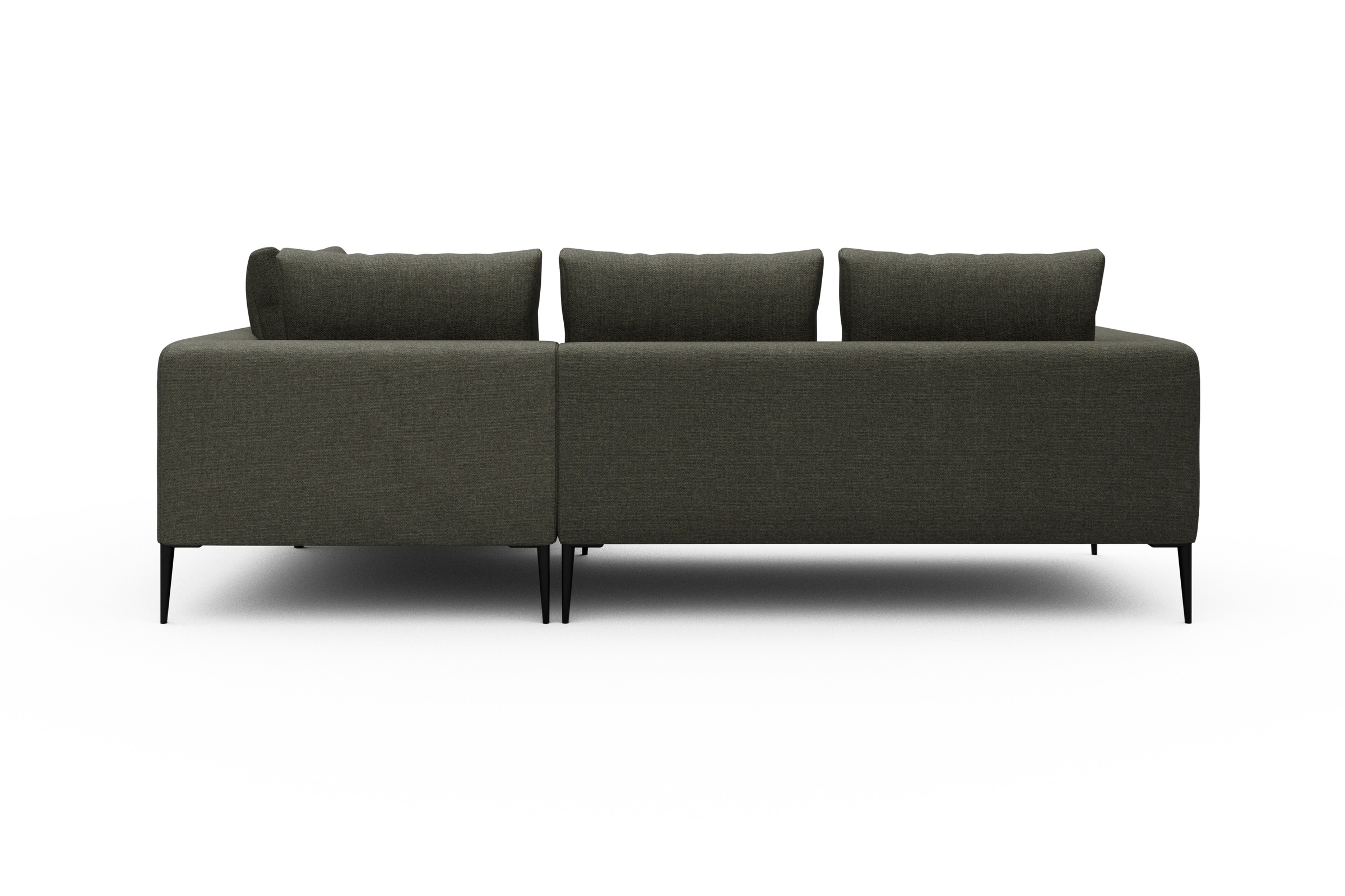 Ecksofa Paul Relax-Ecke rechts mit 2-Sitzer Sama-Winter-Moss