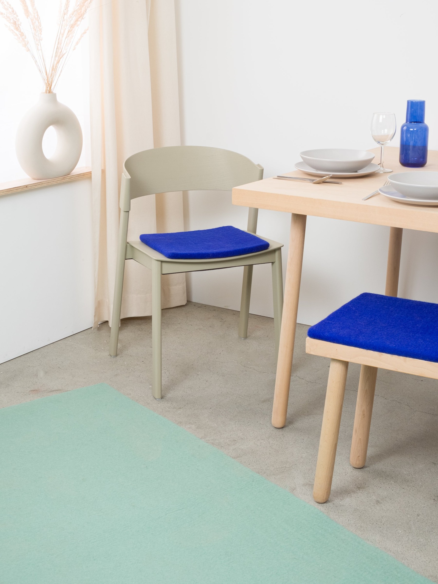 myfelt Isa Filz-Sitzauflage Royalblau 36 x 36 cm