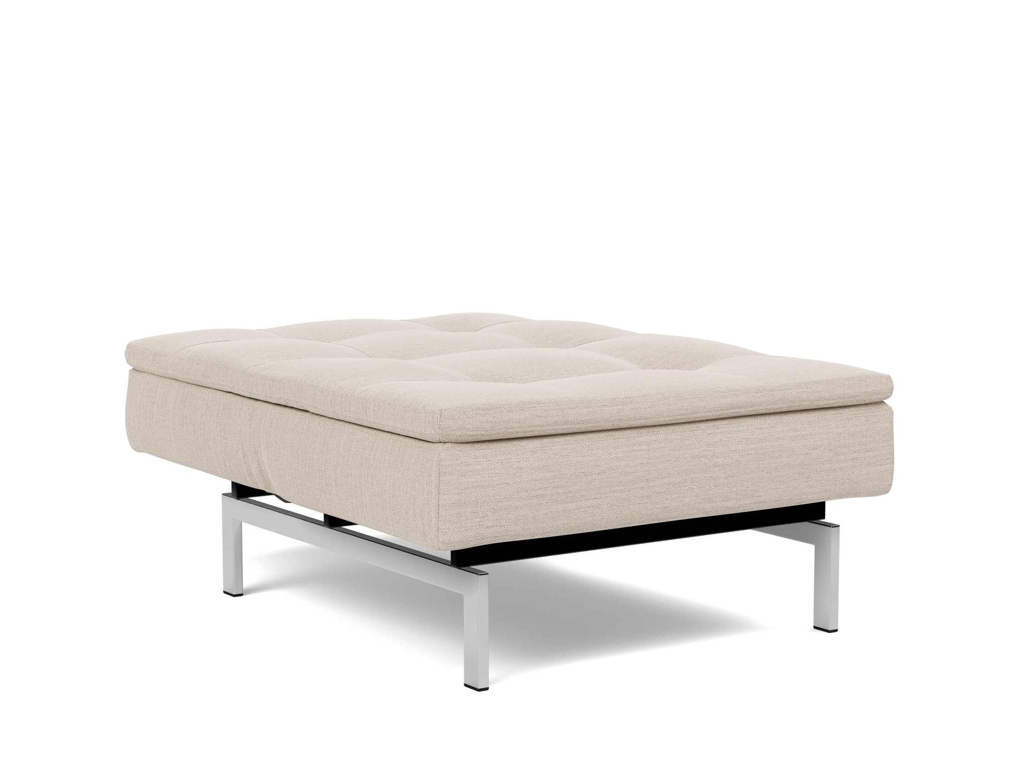 Sessel Dublexo Webstoff Blida 612-Sand-Grey Beine Chrom