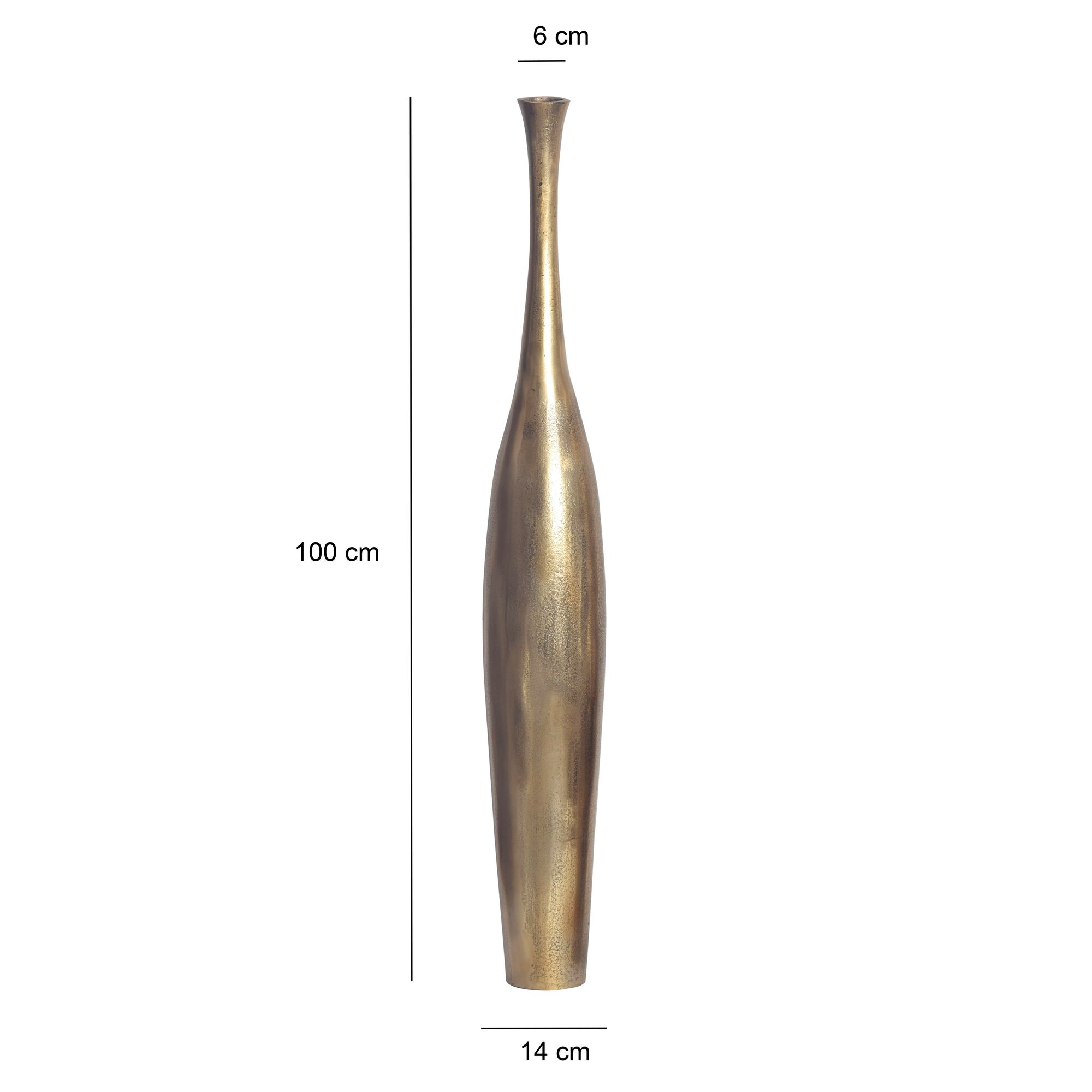 Bodenvase Bakken Aluminium Gold 100 cm