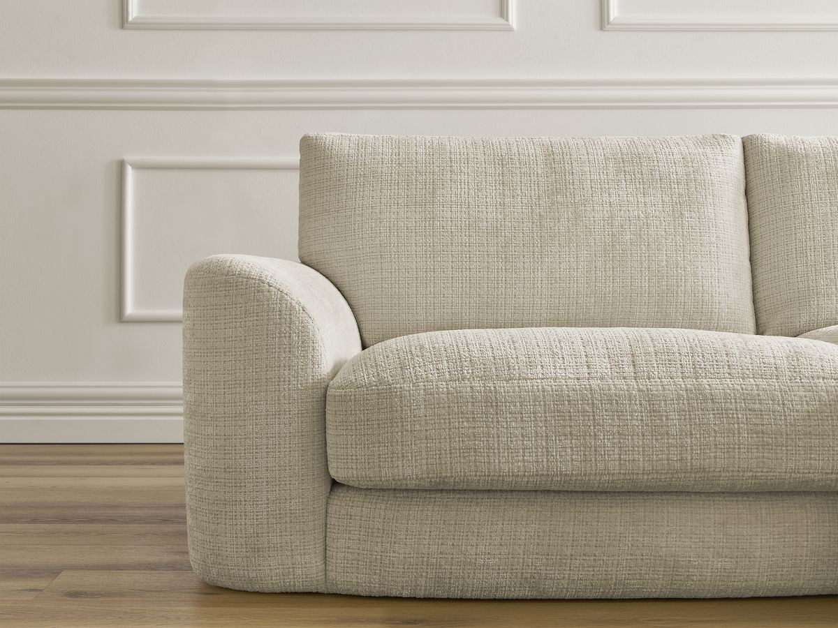 Bobochic Leonore Sofa 3-Sitzer Strukturstoff Beige