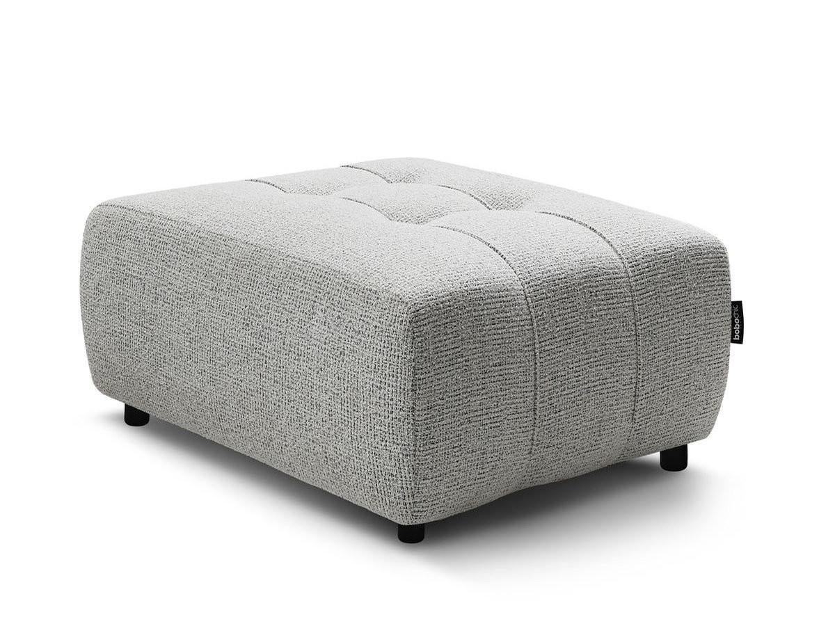Bobochic Arsene Pouf Melange-Stoff Hellgrau