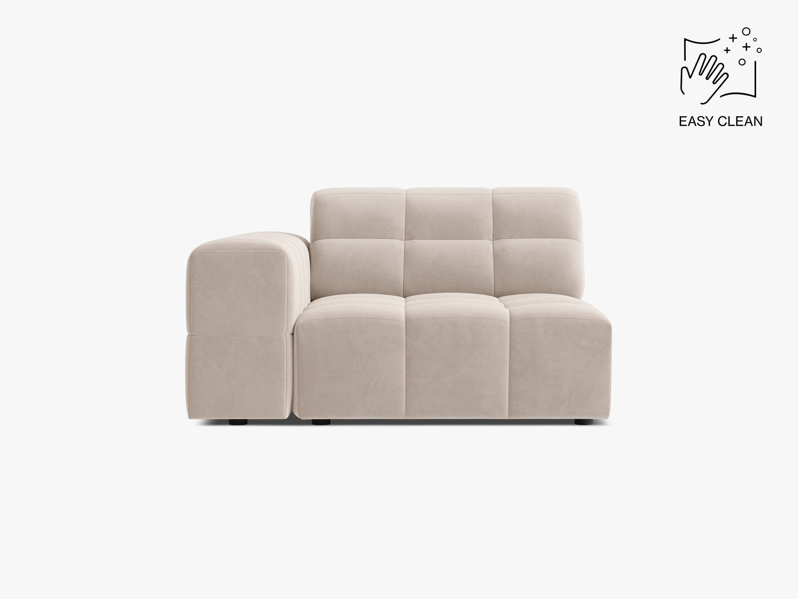 Micadoni Jennifer Sofamodul Links Samt Venus Helles Beige