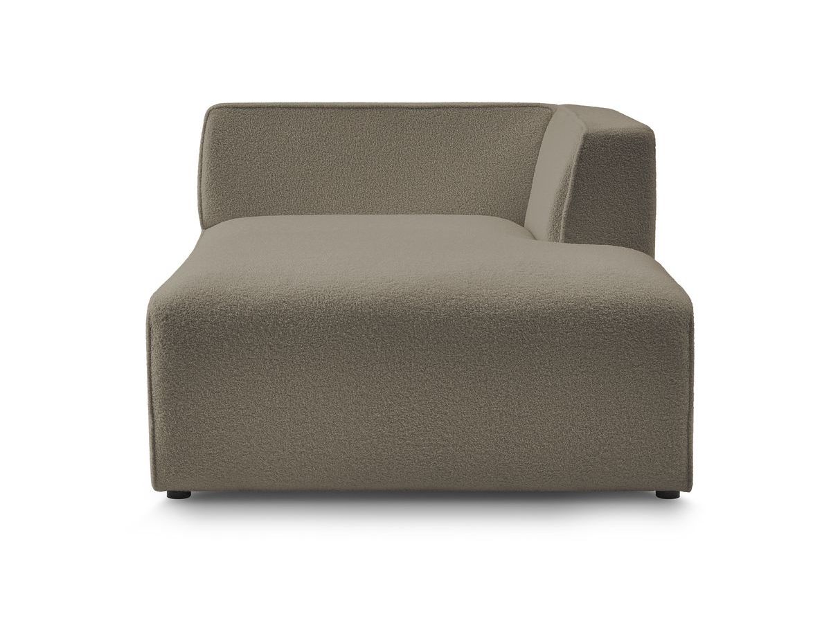 Bobochic Megeve Méridienne-Modul Bouclé-Stoff Braun Ecke rechts
