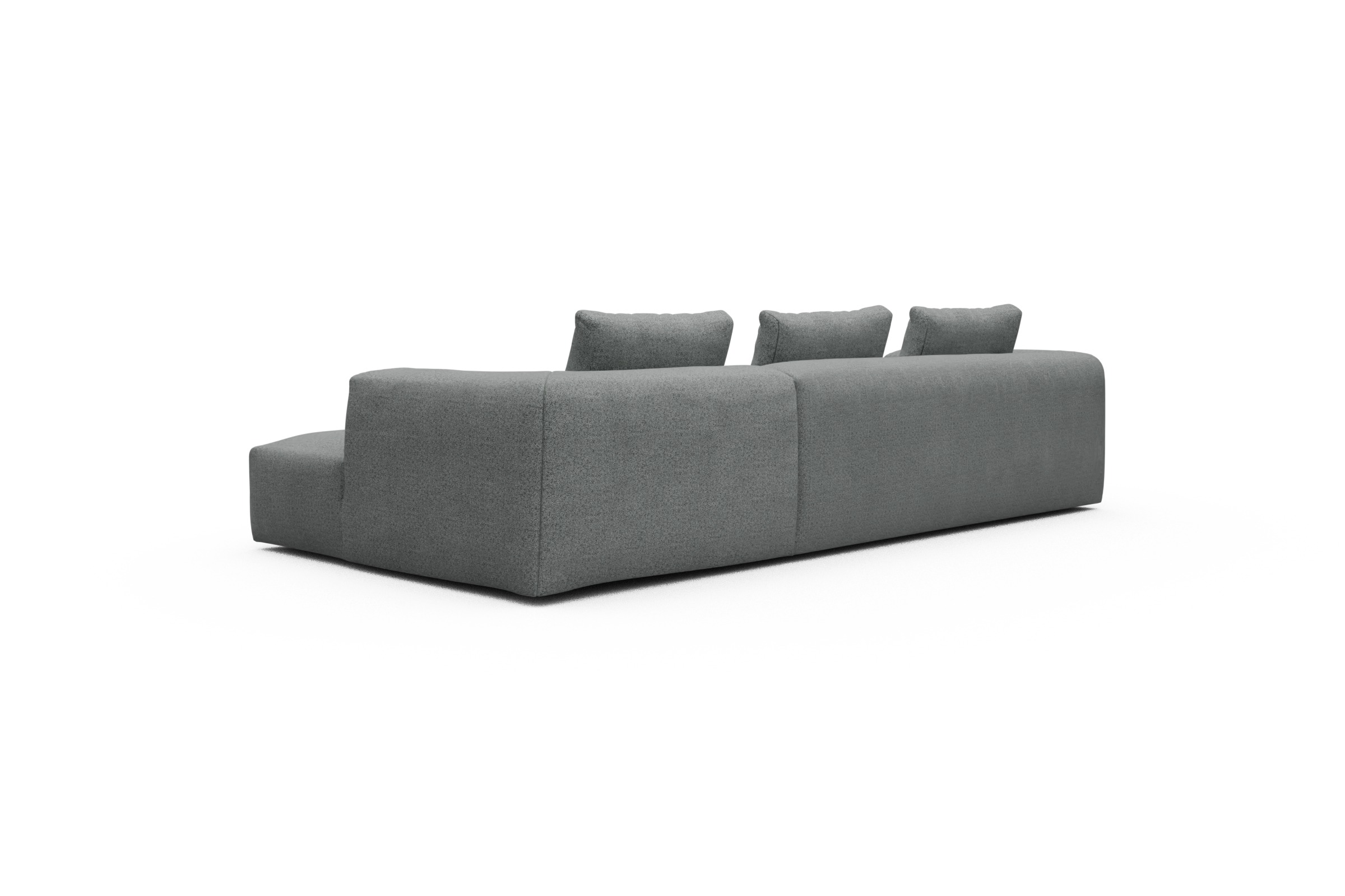 Ecksofa Fred Chaiselongue rechts mit 2,5-Sitzer Aivi-Gravet-Grey