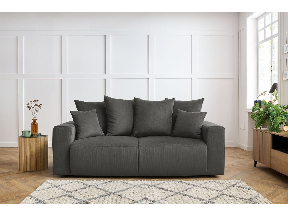 Bobochic Envy Sofa 2-Sitzer Cordsamt Dunkelgrau