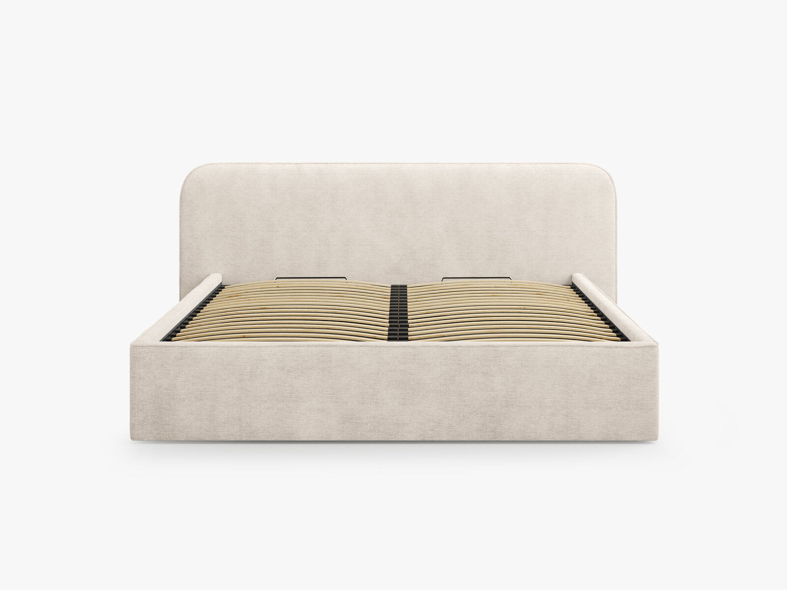 Micadoni Bett Elizabeth Strukturierter Stoff Beige 140x200