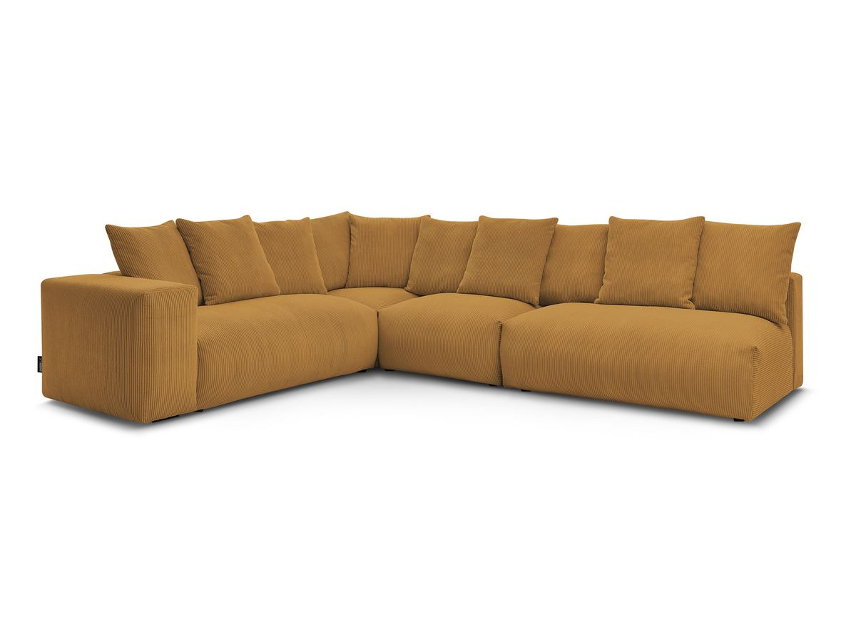 Bobochic Voltaire Ecksofa 322 × 268 cm Cordsamt Gelb Ecke links