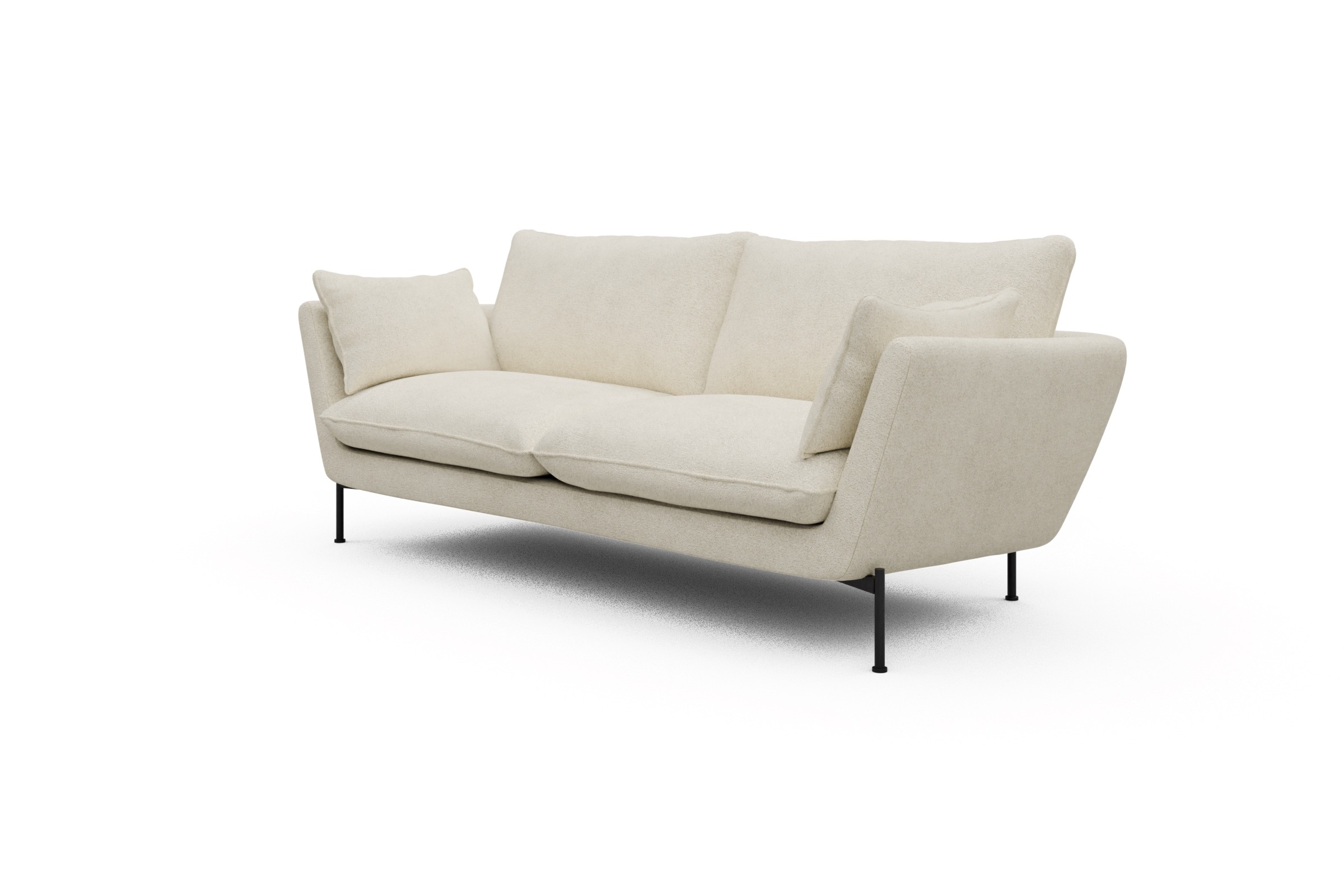 Sofa Anton 3-Sitzer Boucle-Off-White