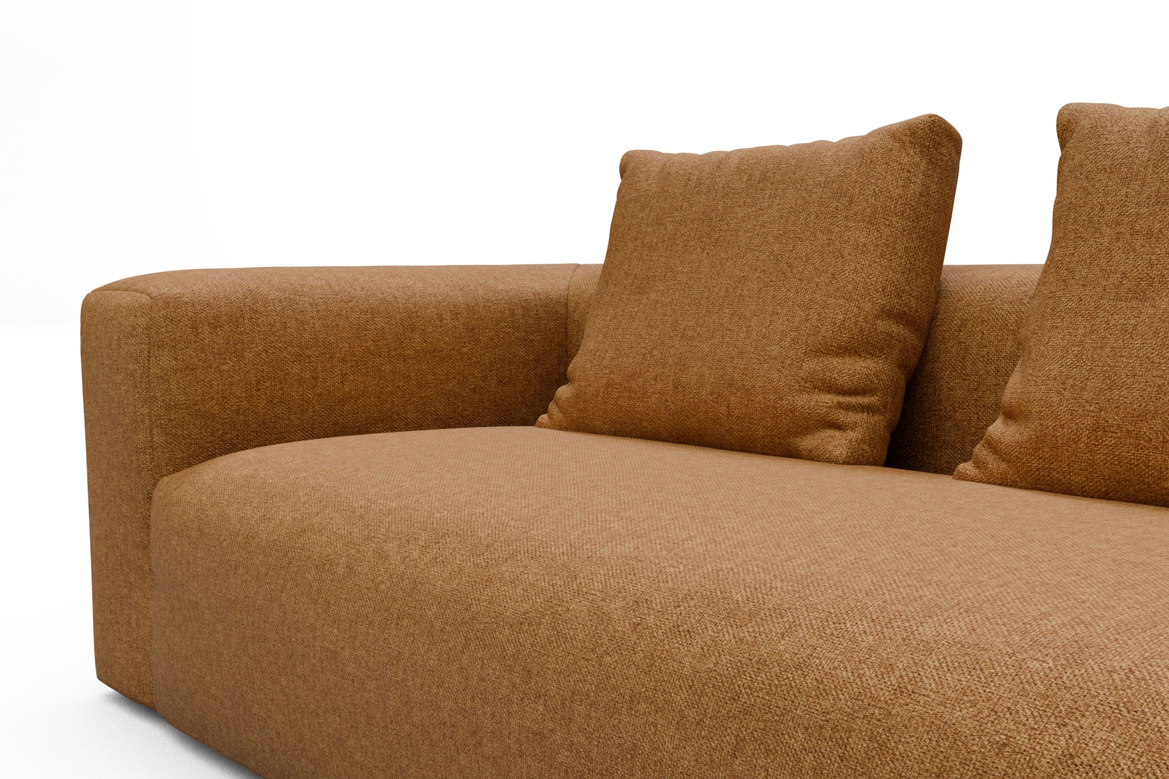 Ecksofa Fred Chaiselongue rechts mit 2,5-Sitzer Sama-Cur