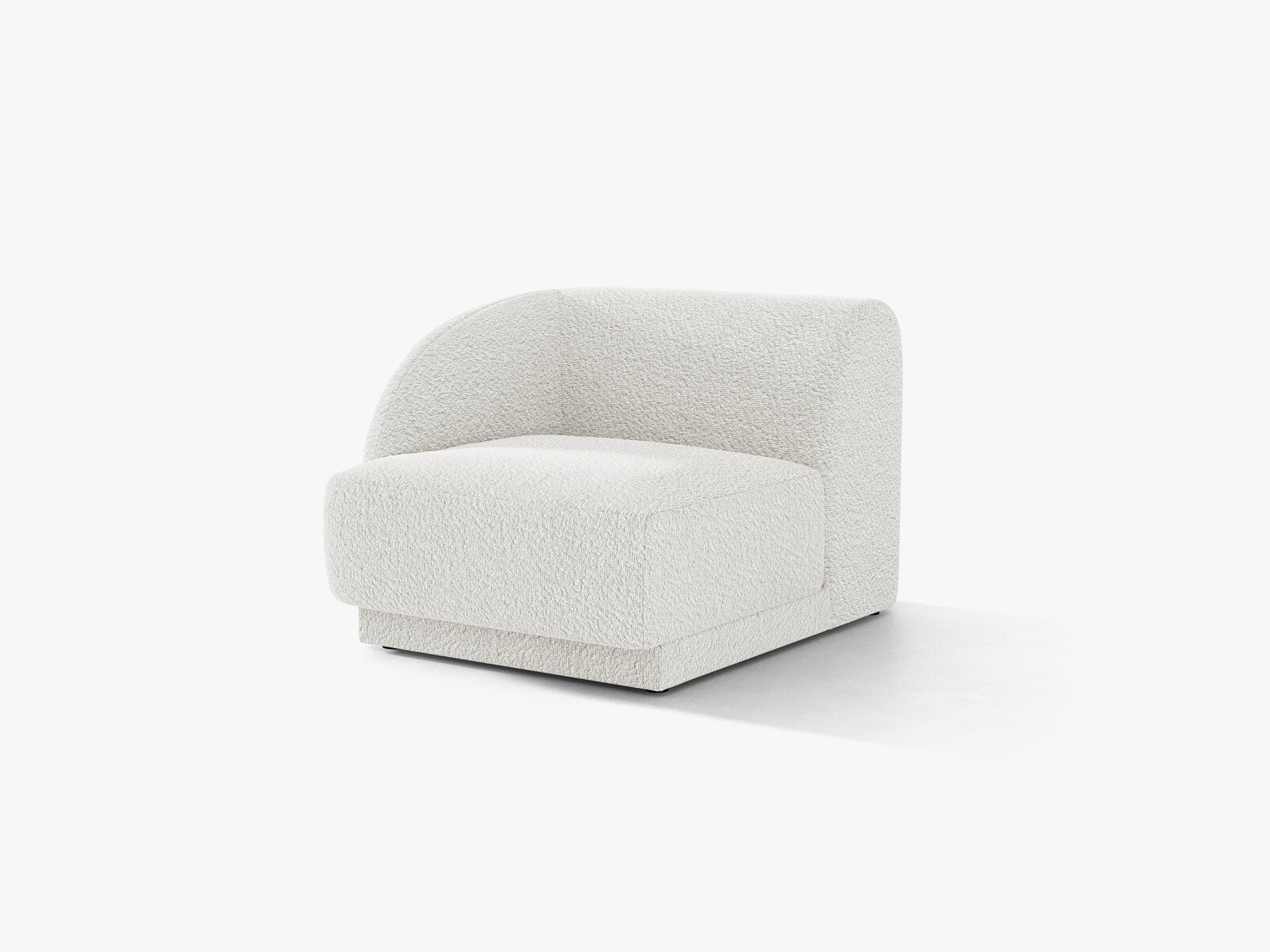 Micadoni Eckmodul Miley 1-Sitzer Links Boucle Baloo Weiß