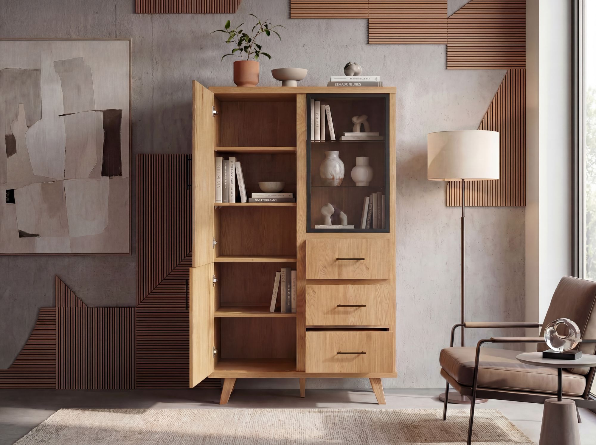 Highboard Storas Braun 100 × 40 × 188 cm