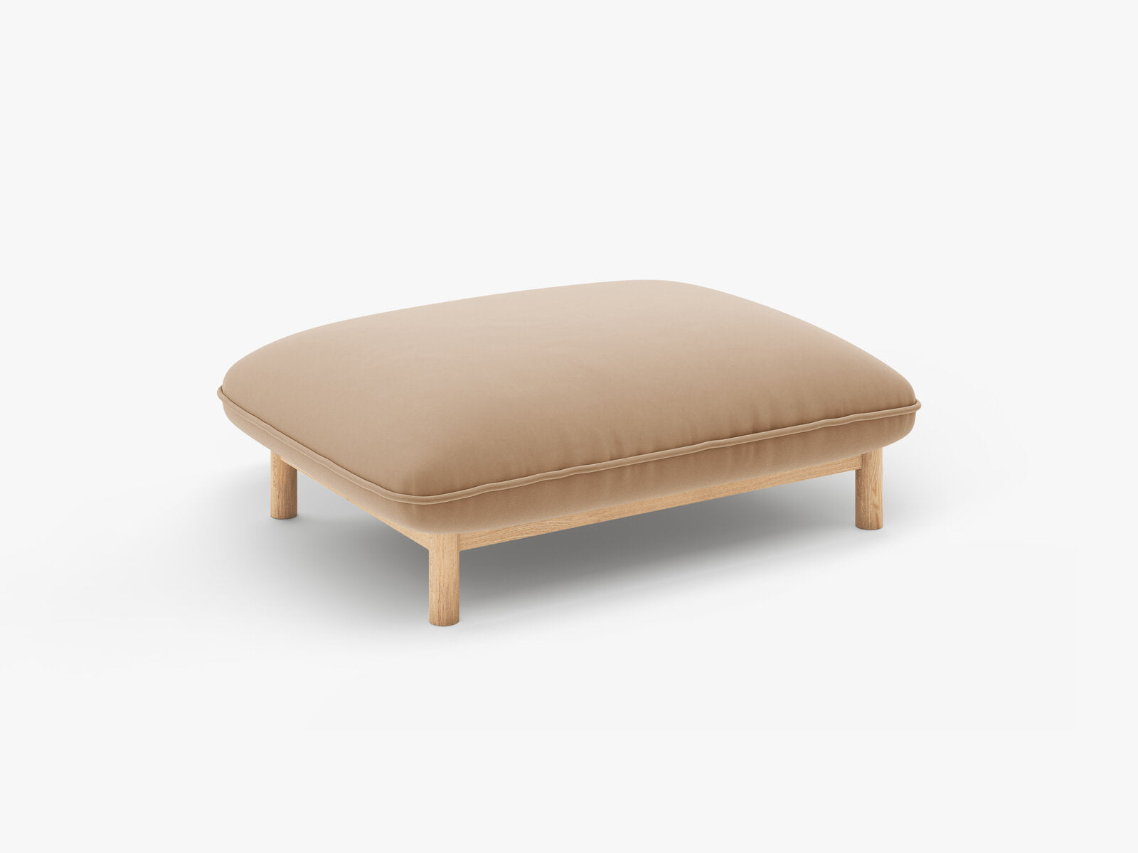 Micadoni Ada Pouf Samt Casino Mandelbeige