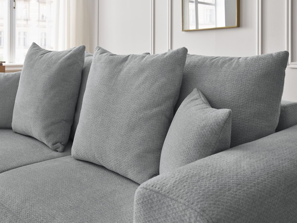 Bobochic Sidonie Sofa 3-Sitzer Melange-Stoff Dunkelgrau