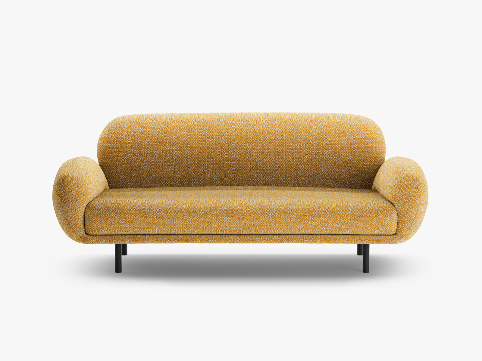 Micadoni Sofa Poppy 2-Sitzer große Version Chenille Silencio Senf