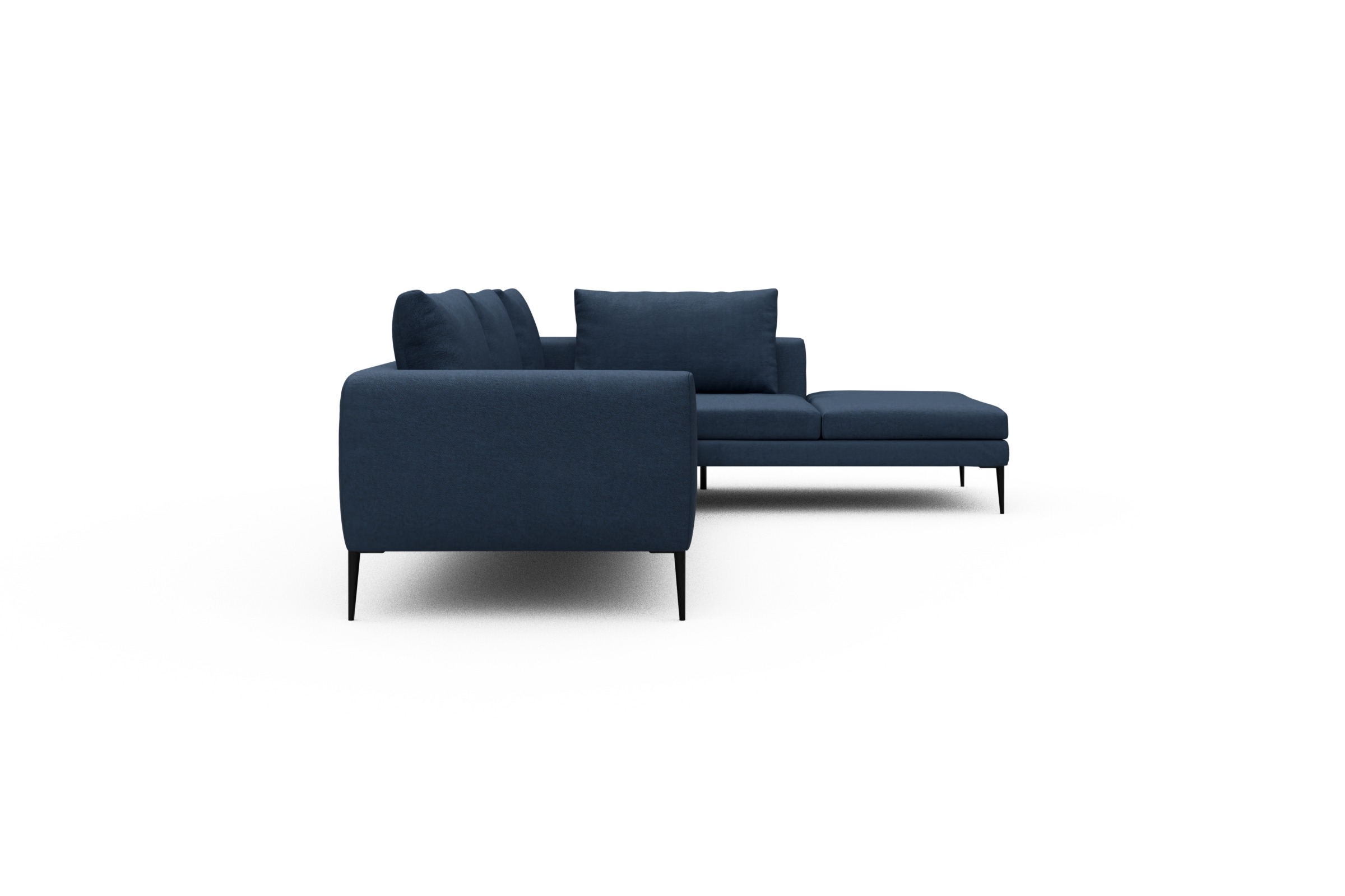 Ecksofa Paul Relax-Ecke links mit 3-Sitzer Weda-Blue