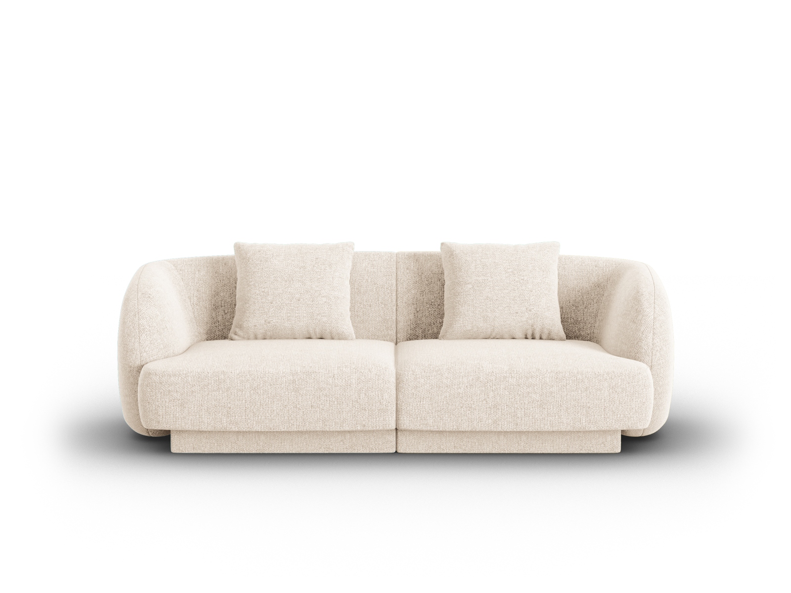 Cosmopolitan Design Sofa Tulum 2-Sitzer Chenille Eden Helles Beige