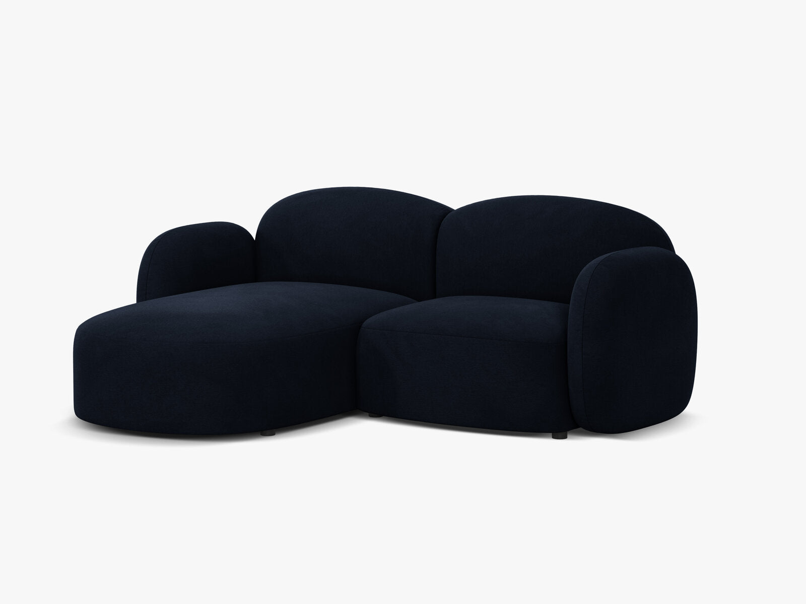 Micadoni Ecksofa Blair 3-Sitzer Links Samt Casino Königsblau