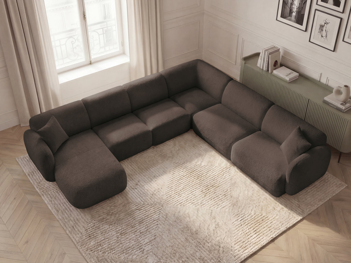 Bobochic Anda Wohnlandschaft Chenille Braun Ecke rechts