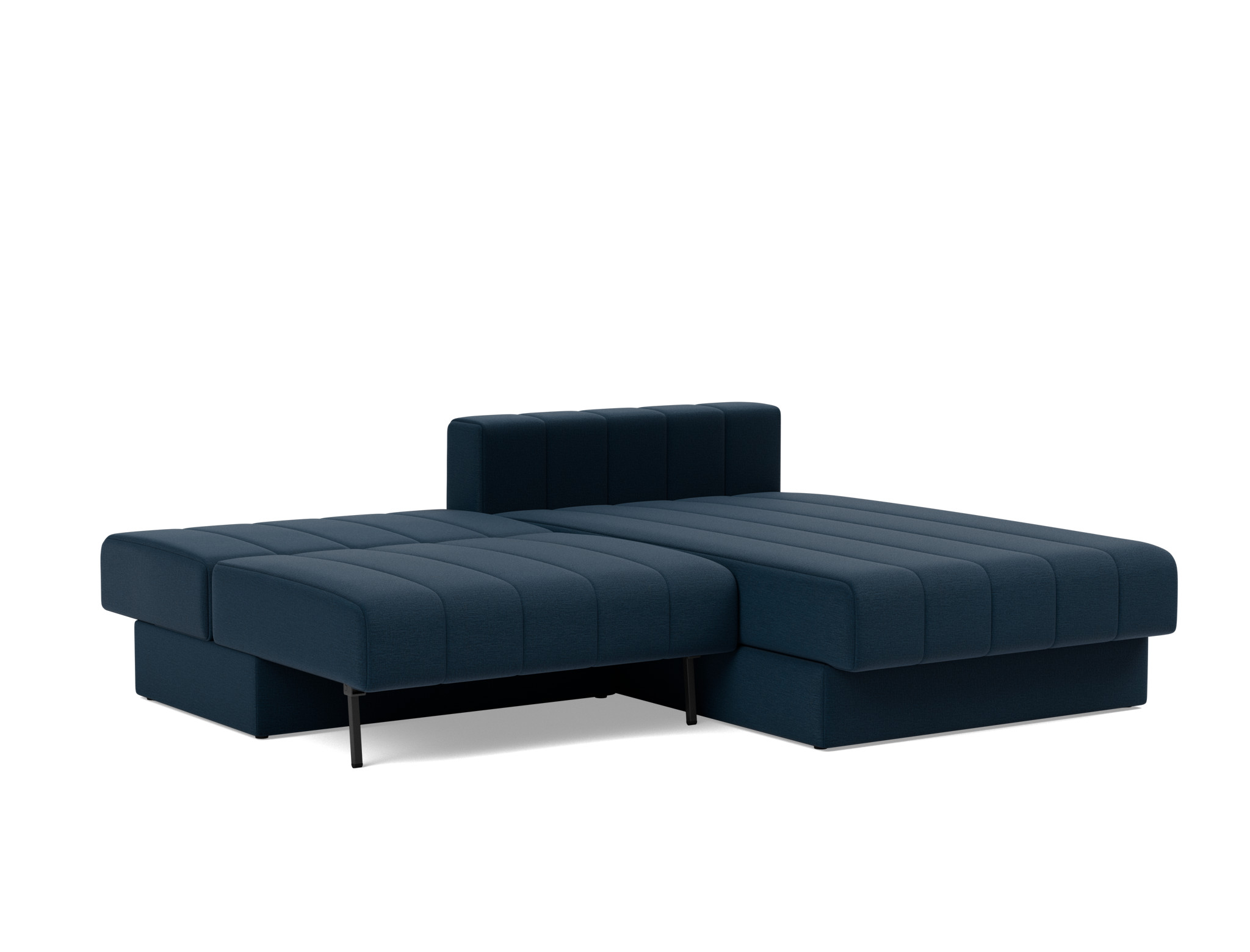 Schlafsofa Akello mit Chaiselongue Flachgewebe Mixed Dance 528-Blue