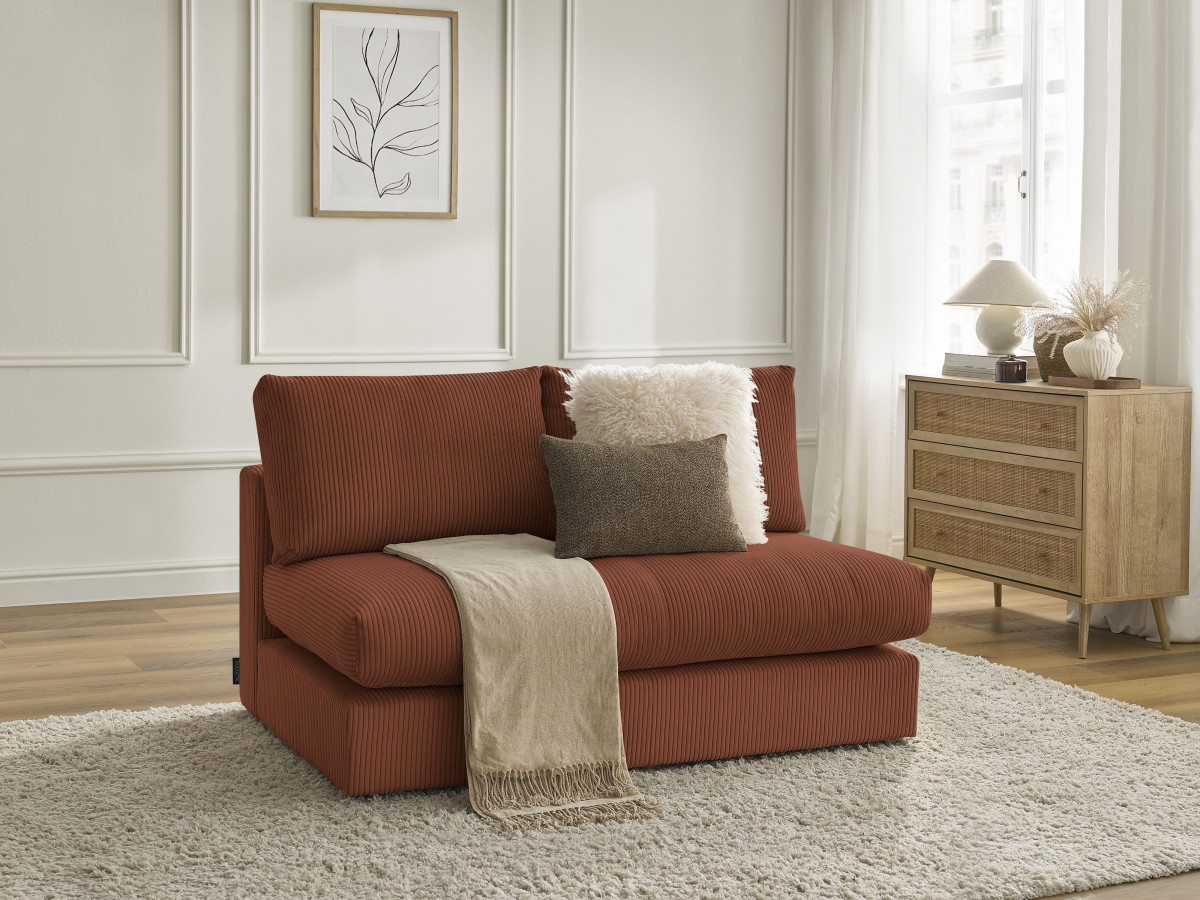 Bobochic Paris Sofamodul 2-Sitzer Cordsamt Orange