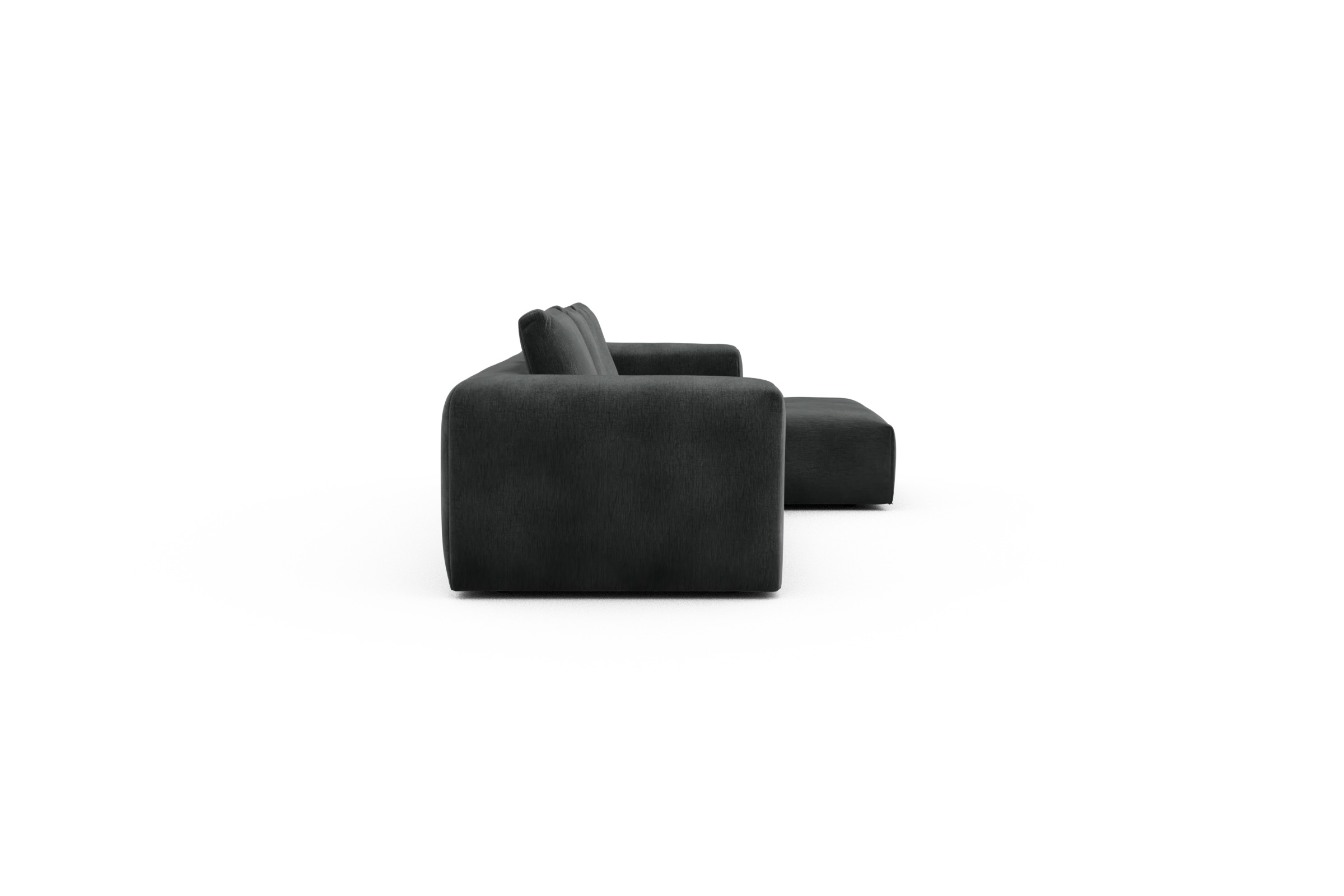 Ecksofa Fred Chaiselongue rechts mit 2,5-Sitzer Smooth-Deep-Warm-Grey