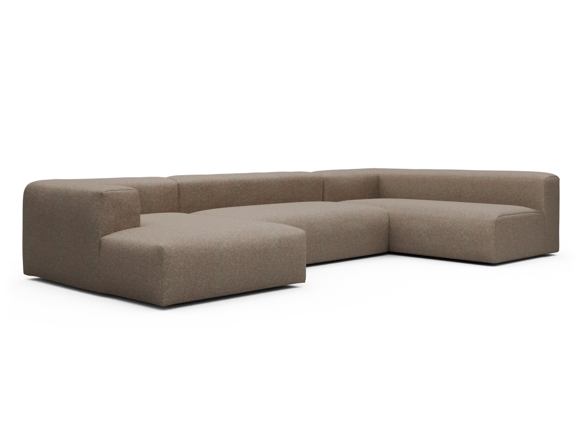 Skandi Home Wohnlandschaft Fred Chaiselongue links mit 2-Sitzer und lange Armlehne rechts Sama-Antelope moebelfaktor