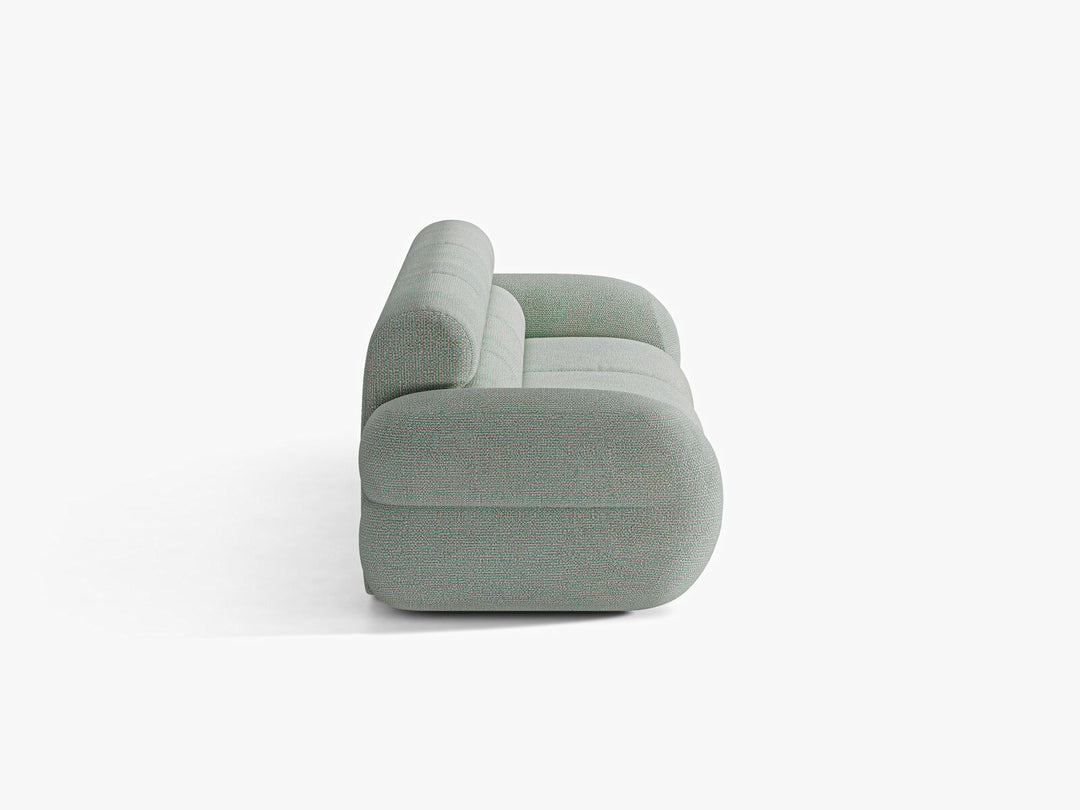 Micadoni Neo Modulares Sofa 4-Sitzer Chenille SILENCIO Gedämpftes Blau
