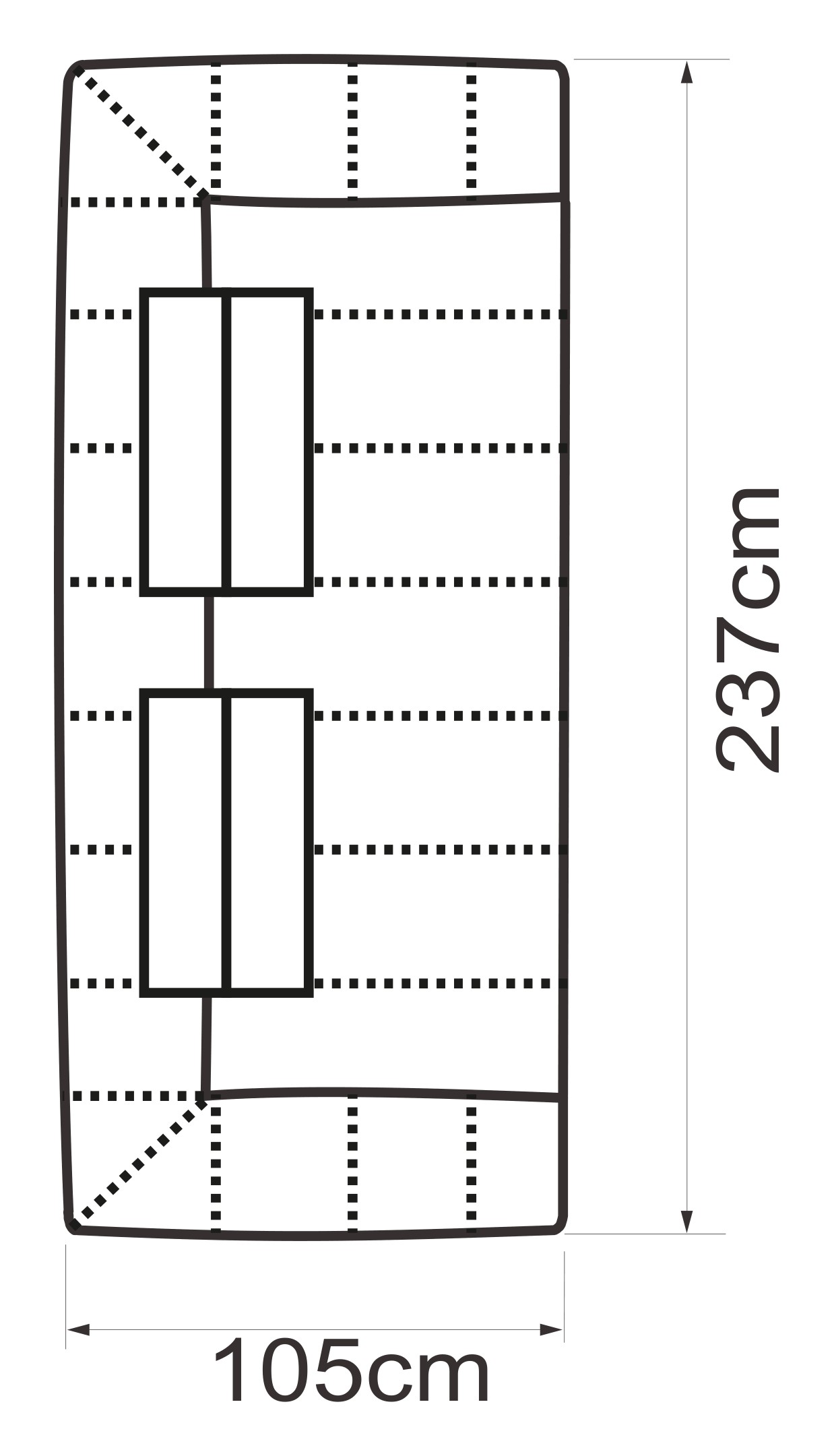 Sofa Hugo 3-Sitzer Kord Corduroy 594-Ivory