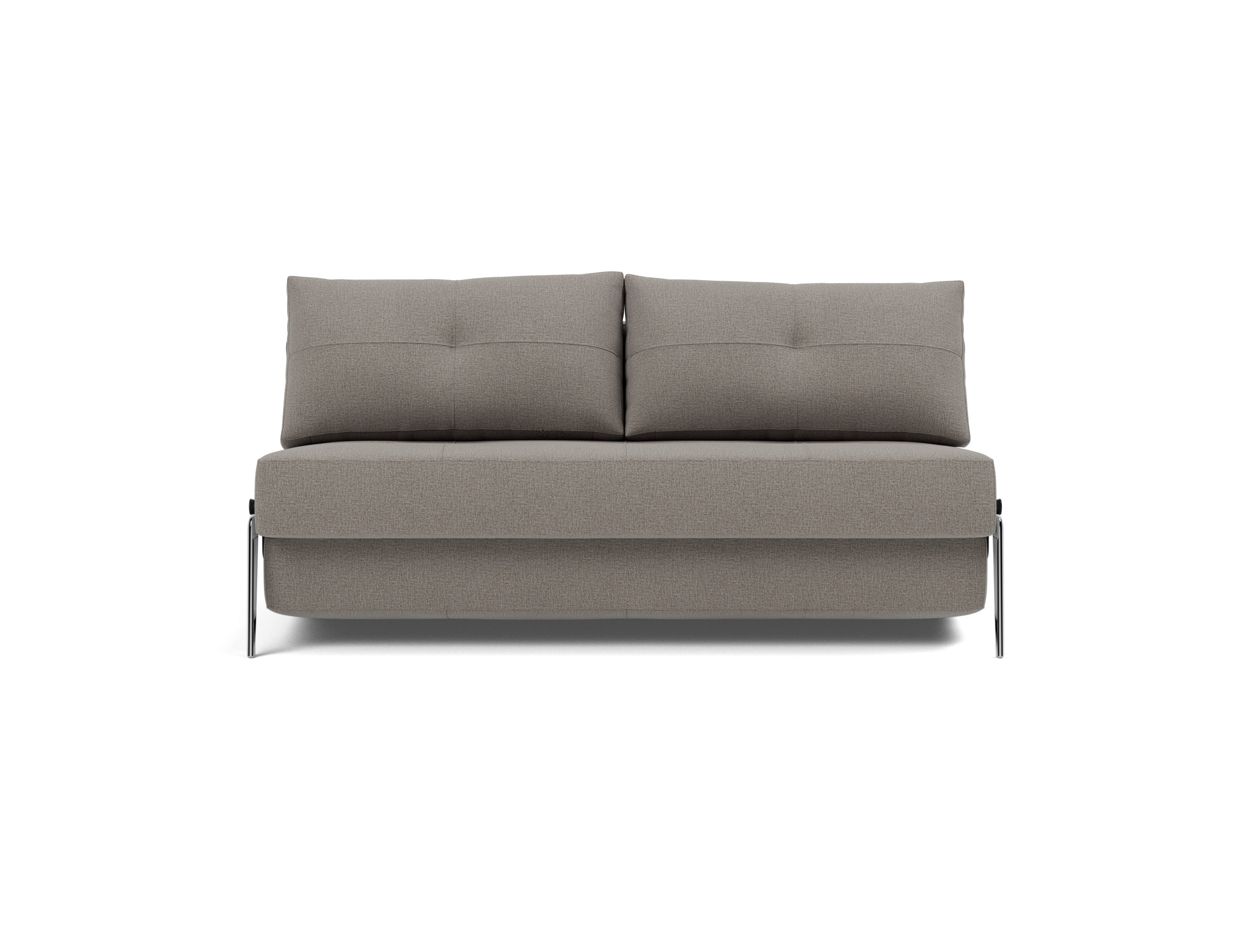 Schlafsofa Cubed 160 Flachgewebe Mixed Dance 521-Grey Beine Aluminium