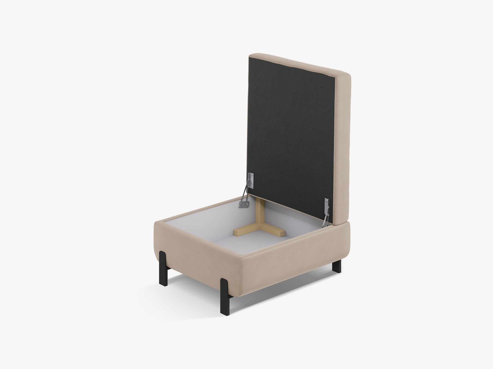 Micadoni Hocker Gloria 1-Sitzer Samt Beige
