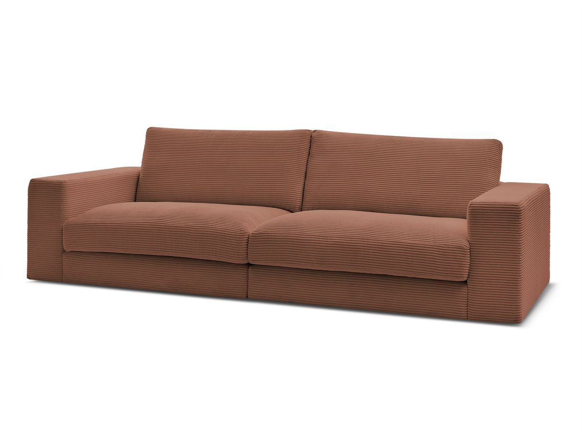 Bobochic Leonard Sofa 3-Sitzer 234 × 109 cm Cordsamt Orange
