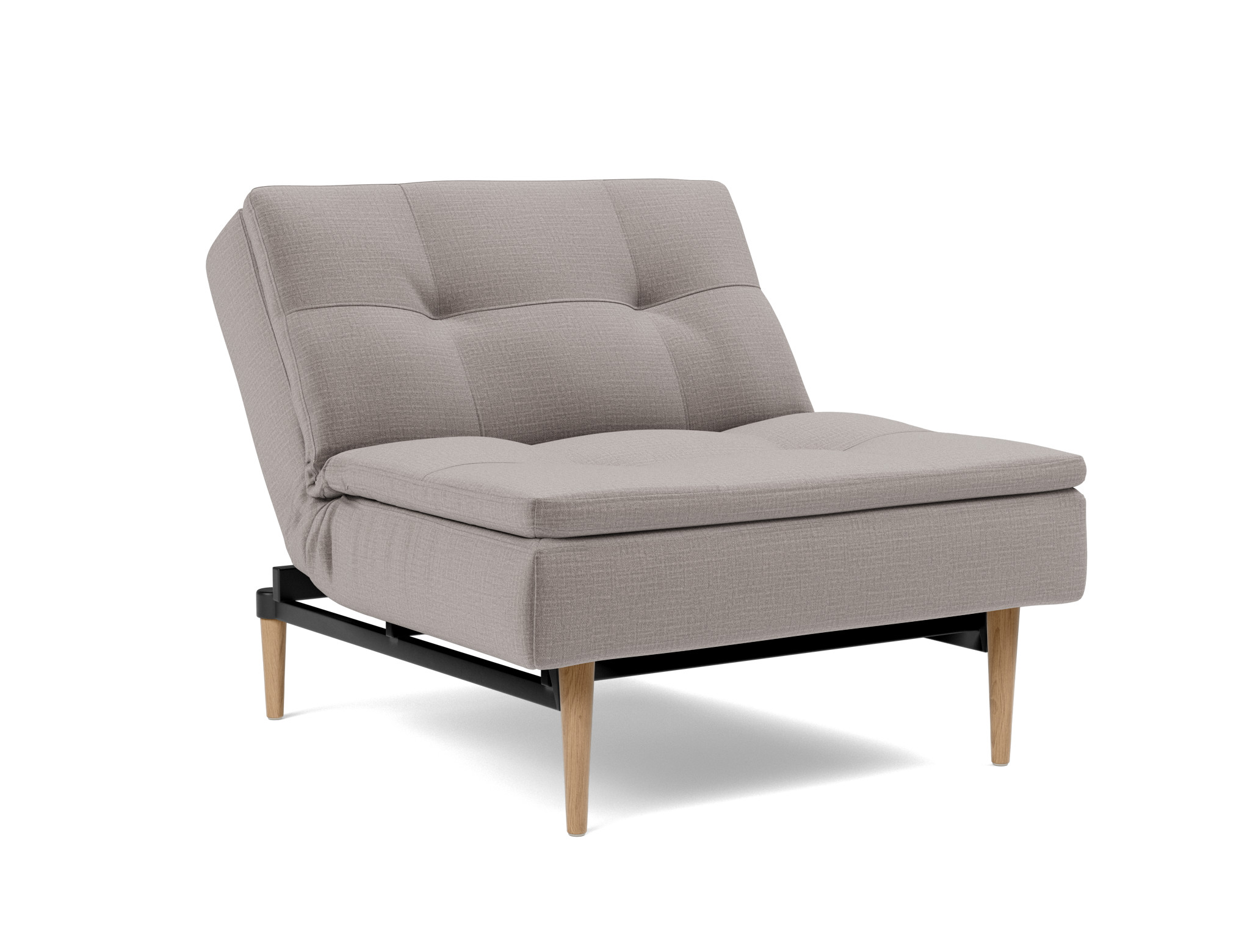 Sessel Dublexo Chenille Esina 418-Truffle Beine Styletto Eiche hell