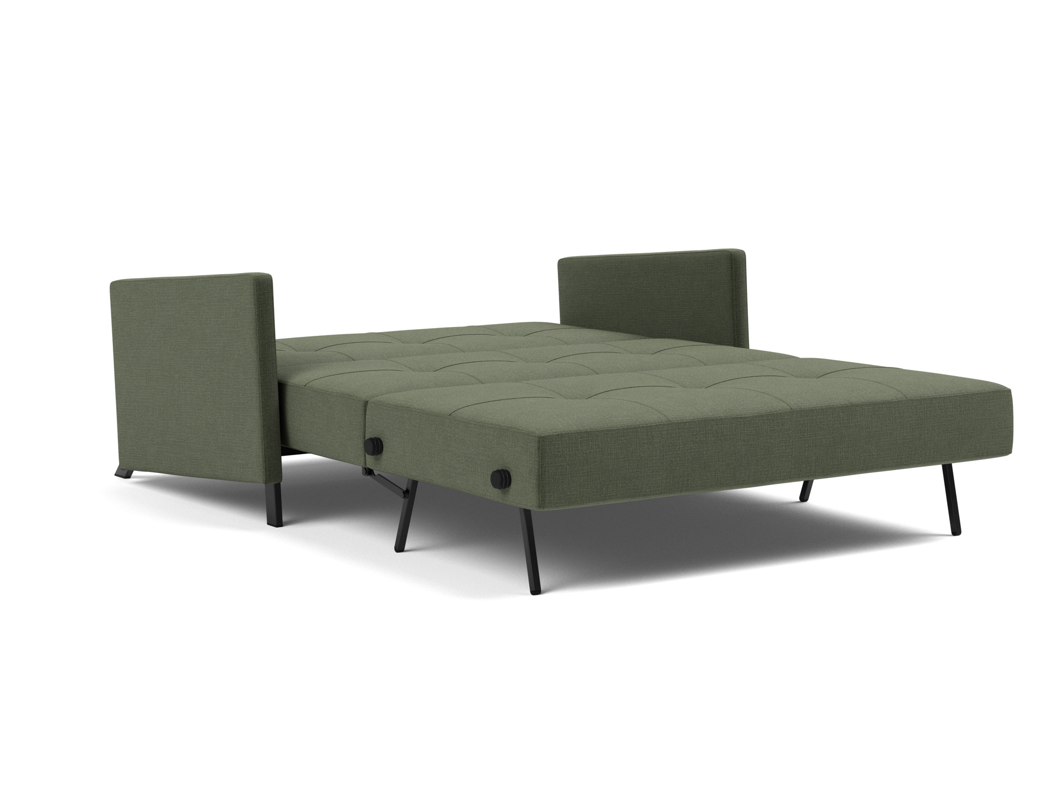 Schlafsofa Cubed mit Armlehnen 140 Chenille Esina 413-Olive-Green