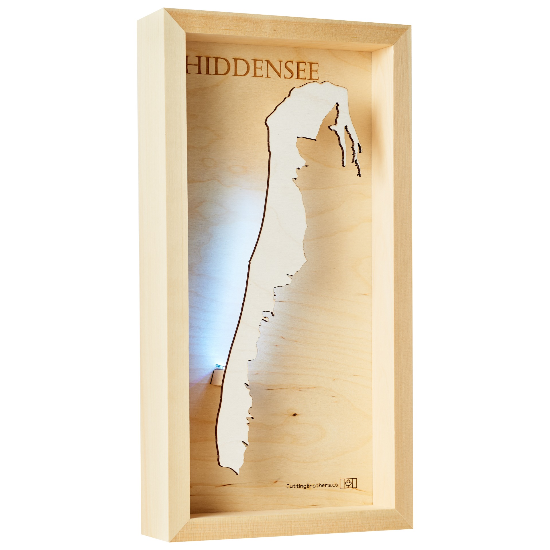 Cutting Brothers LED Licht Hiddensee Light 3D Insel Holz Karte