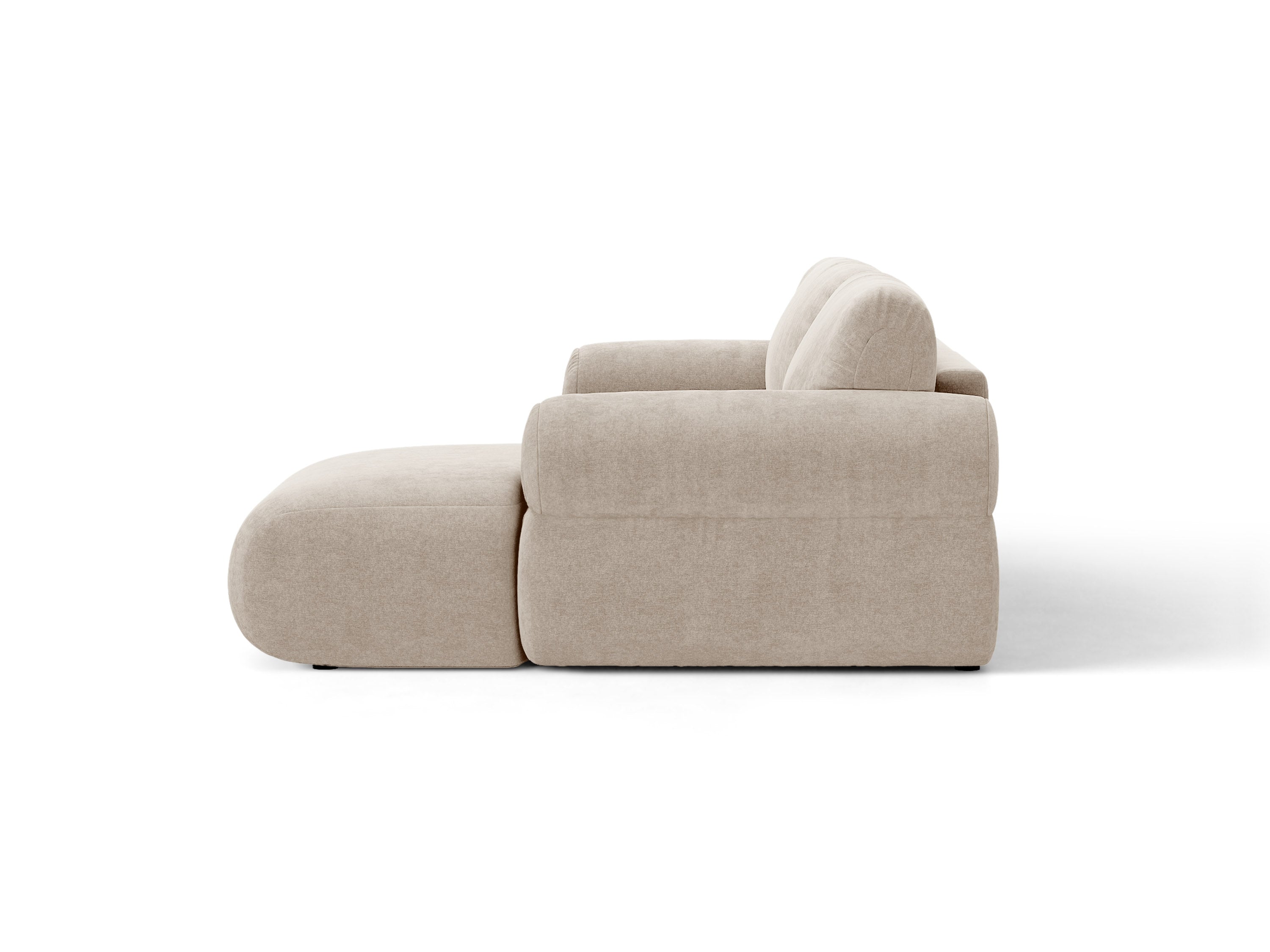 Micadoni Ophelia Ecksofa 4-Sitzer Strukturierter Stoff Liberty Beige Links