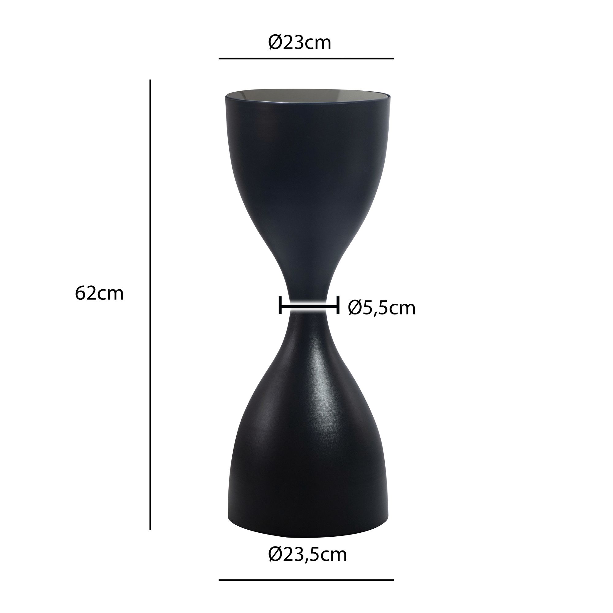 Beistelltisch Raudsand Schwarz Ø 23 cm