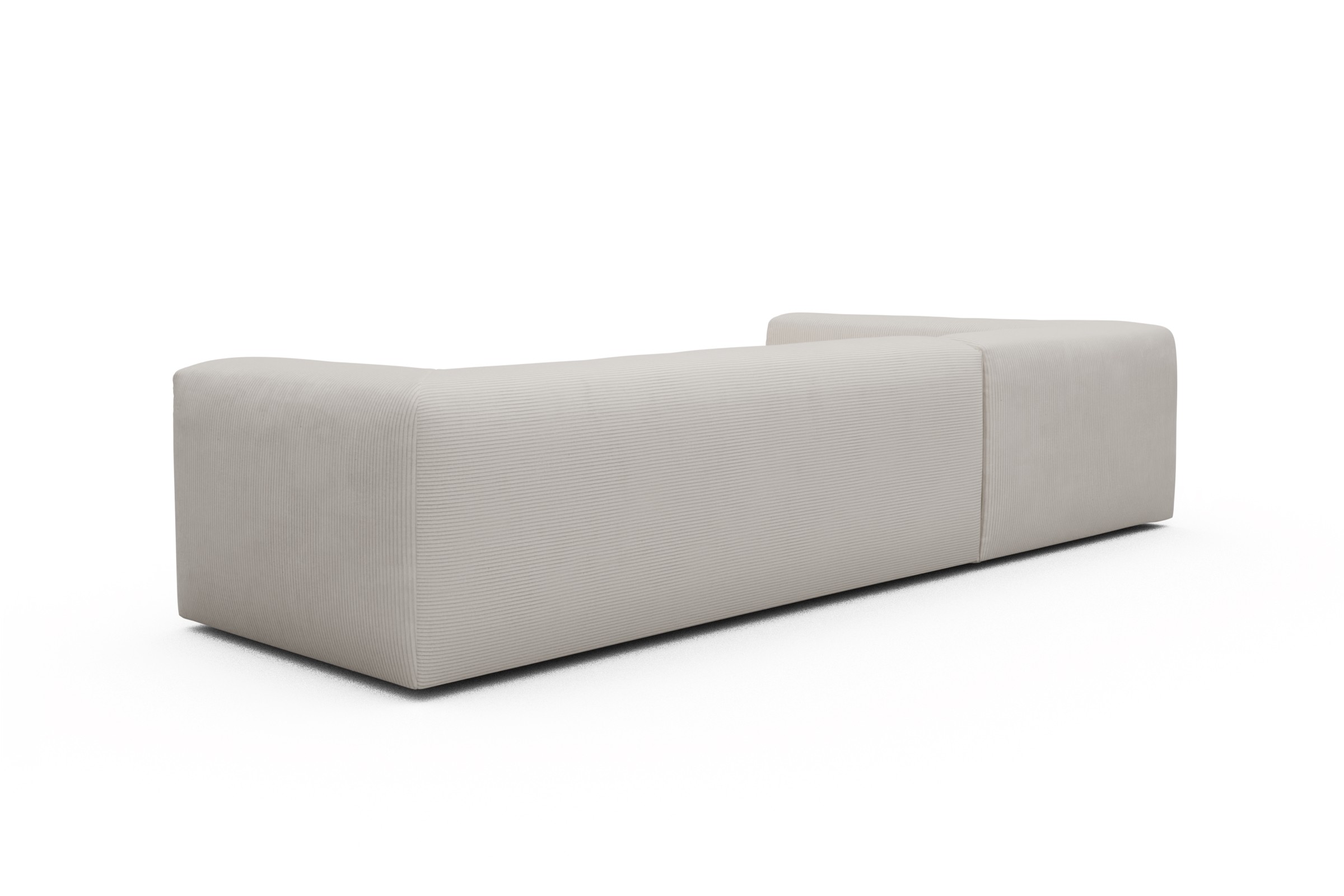 Ecksofa Fred Relax-Ecke links mit 2,5-Sitzer Kord Corduroy 594-Ivory