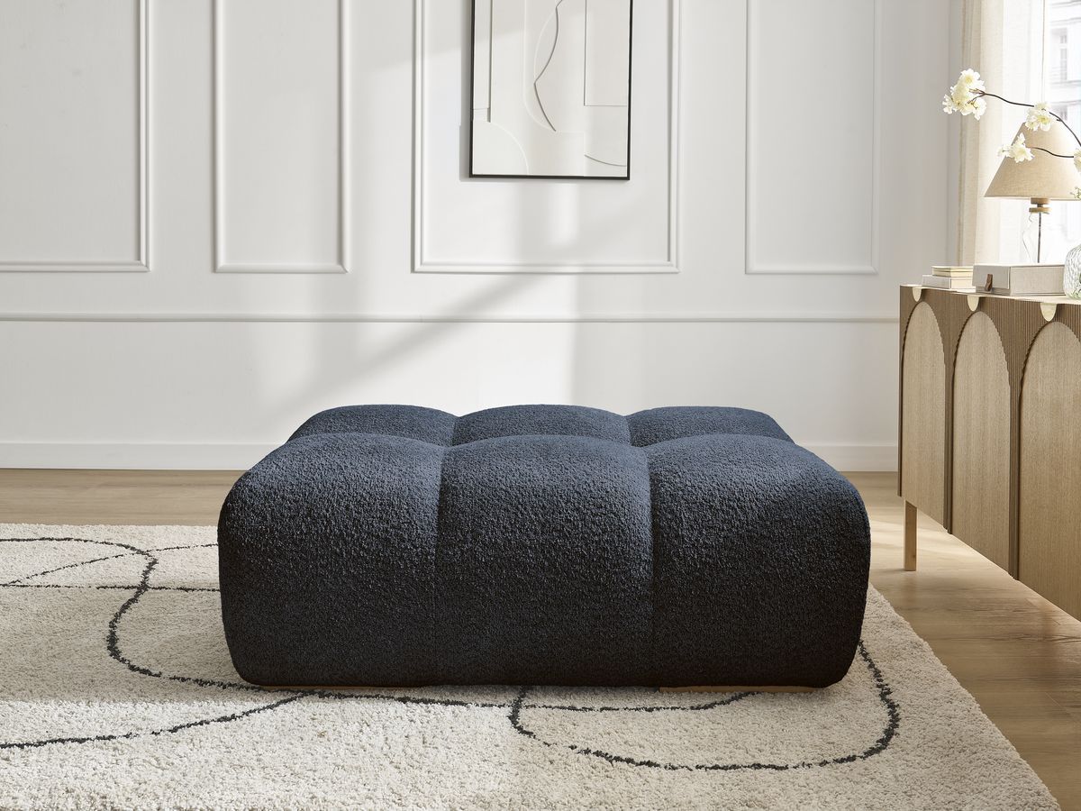 Bobochic Anakin Pouf Bouclé-Stoff Dunkelblau