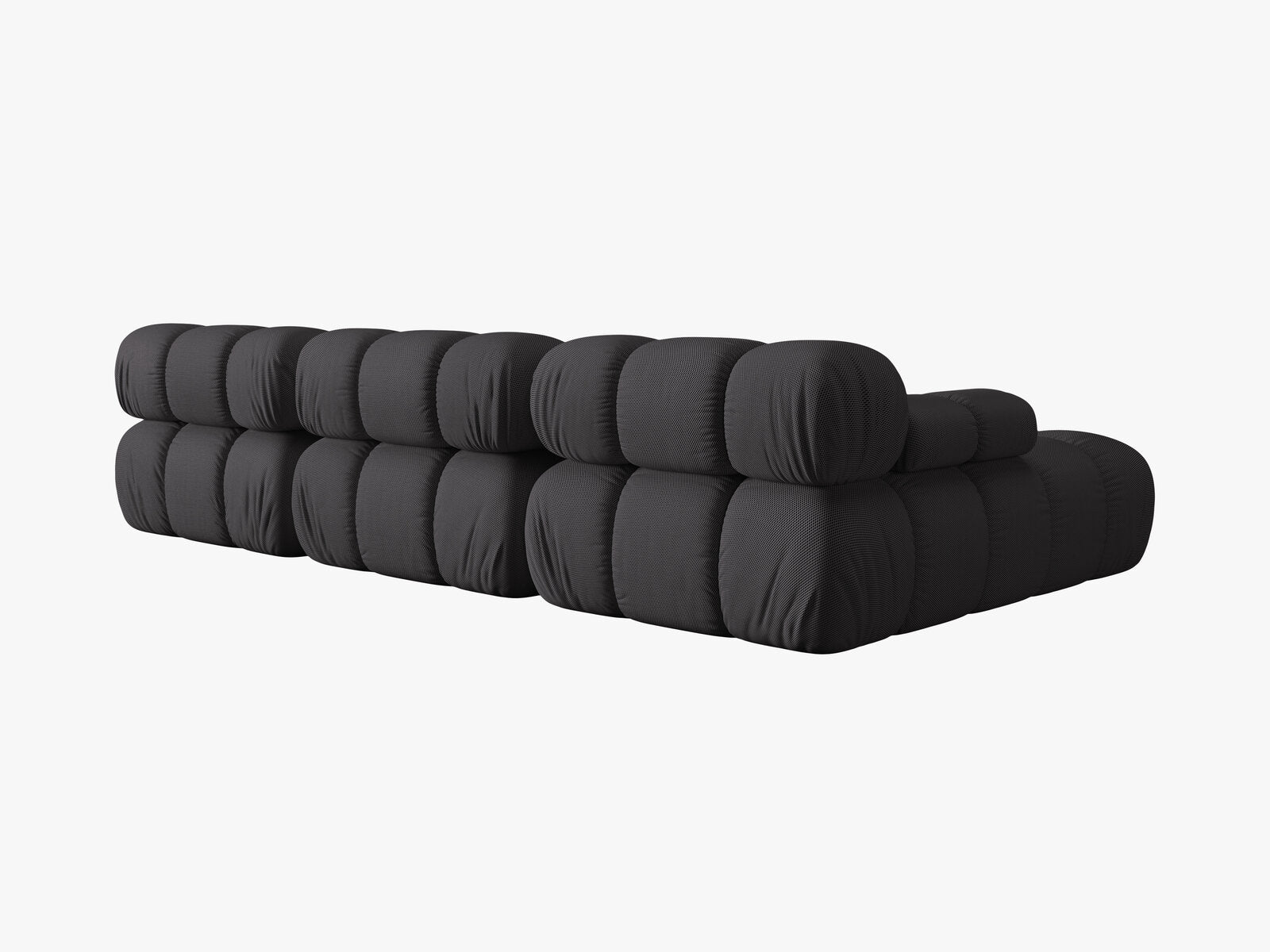 Micadoni Modulares Ecksofa Bellis 4-Sitzer Links 3D-Stoff Sonic Espresso