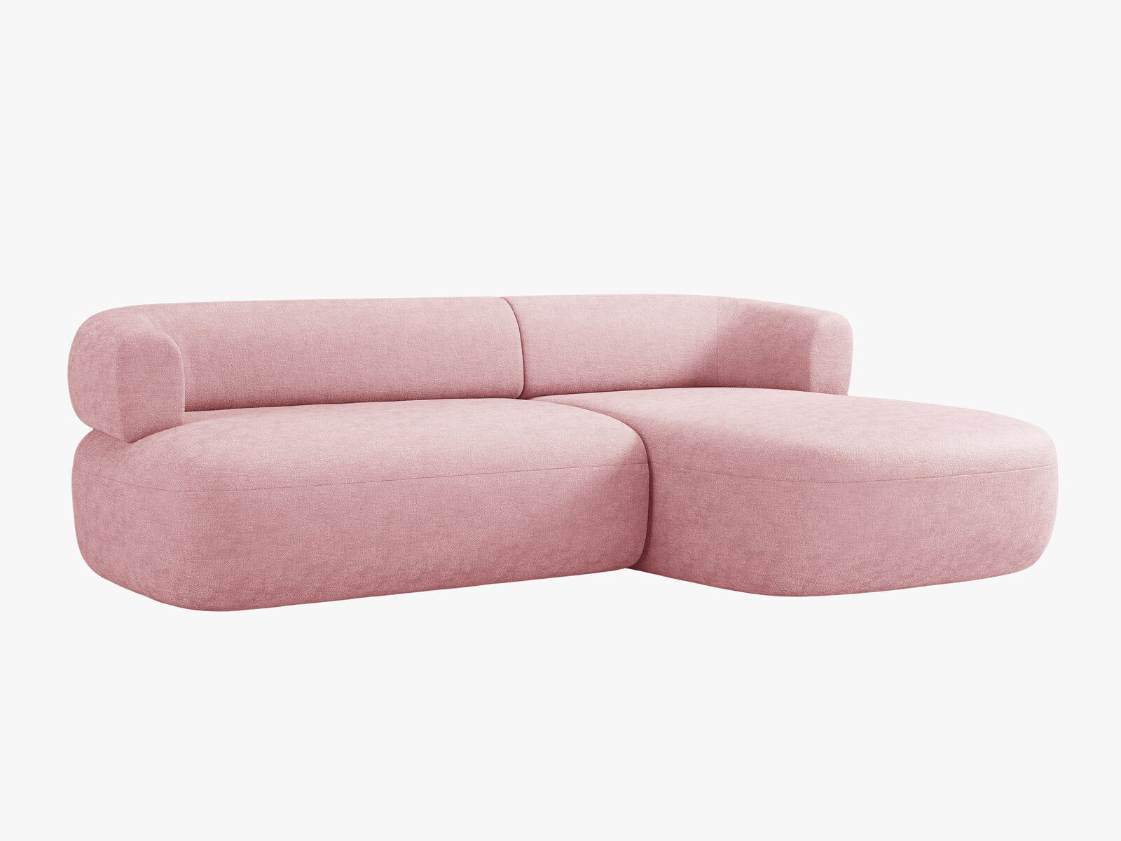 Micadoni 5-Sitzer Ecksofa Jenny Rechts Chenille Perfect Harmony Rosa