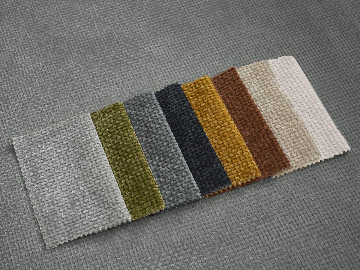 Bobochic Neyo Schlafsofa 3-Sitzer Stoff Dunkelgrau