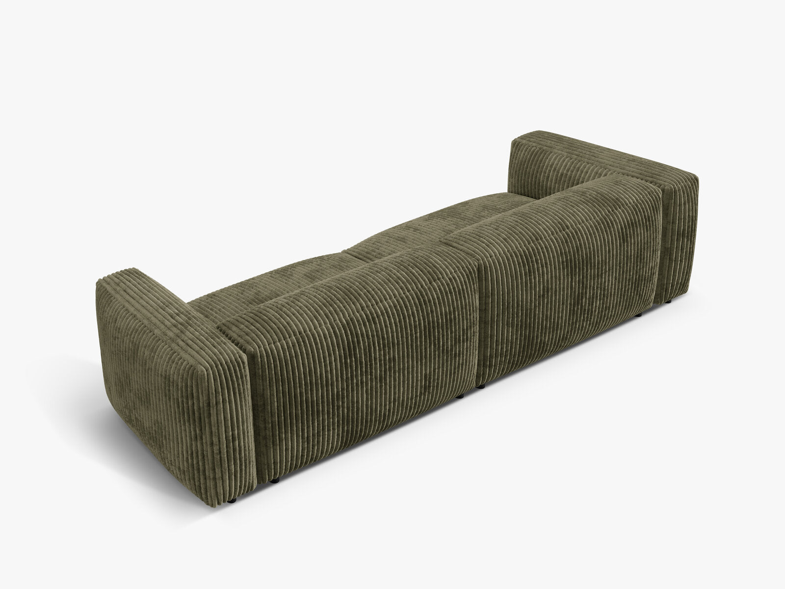 Micadoni Sofa Martina 4-Sitzer Kord Tilia Moßgrün
