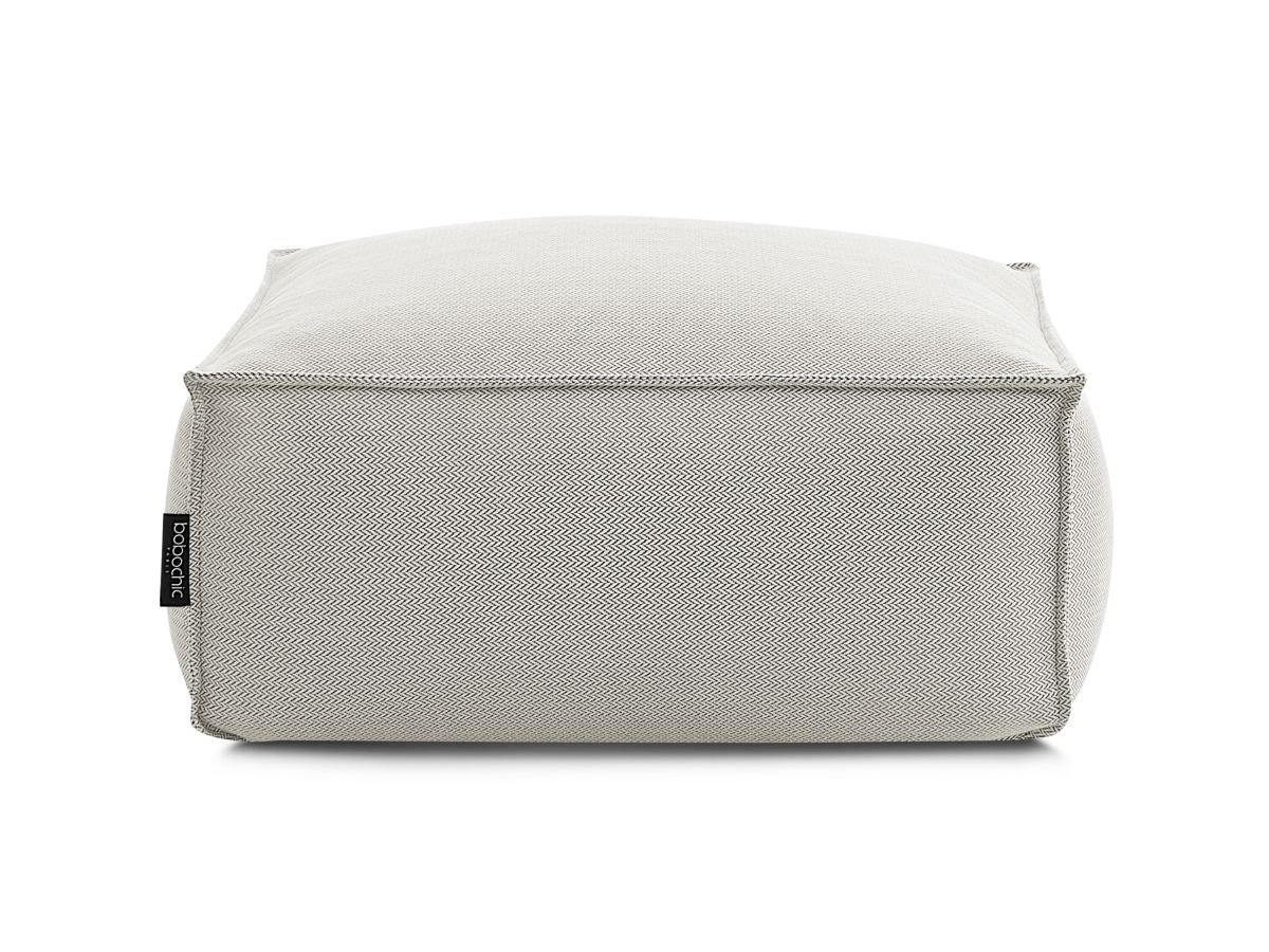 Bobochic Biarritz Pouf Melange-Stoff Beige