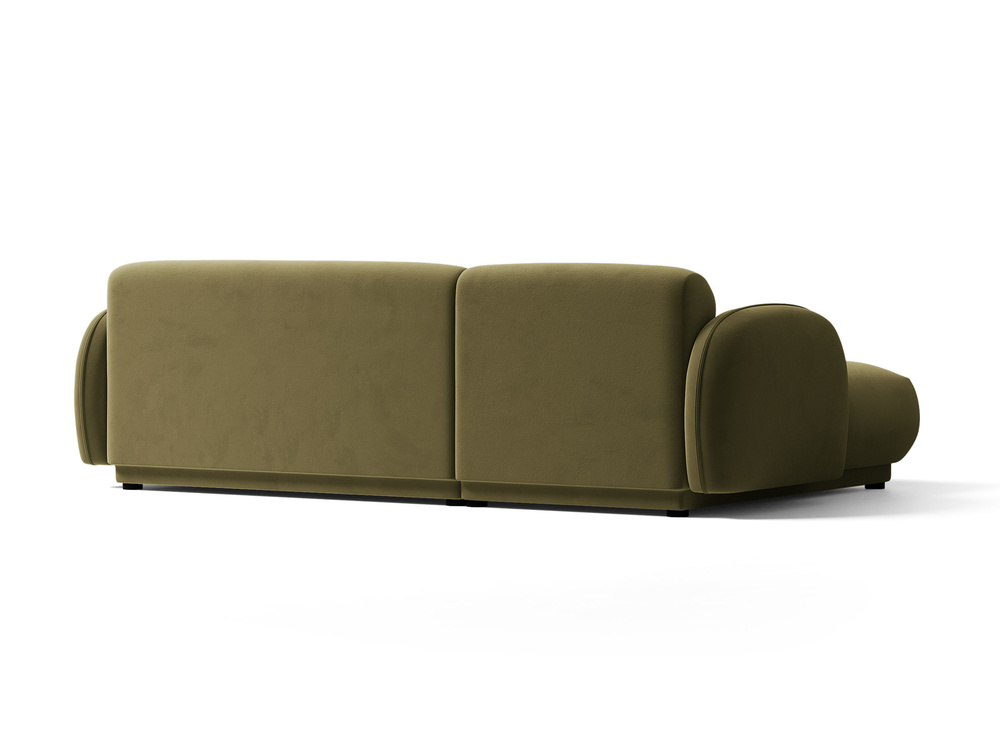 Cosmopolitan Design Ecksofa Bilbao 3-Sitzer Samt Casino Hellgrün Links