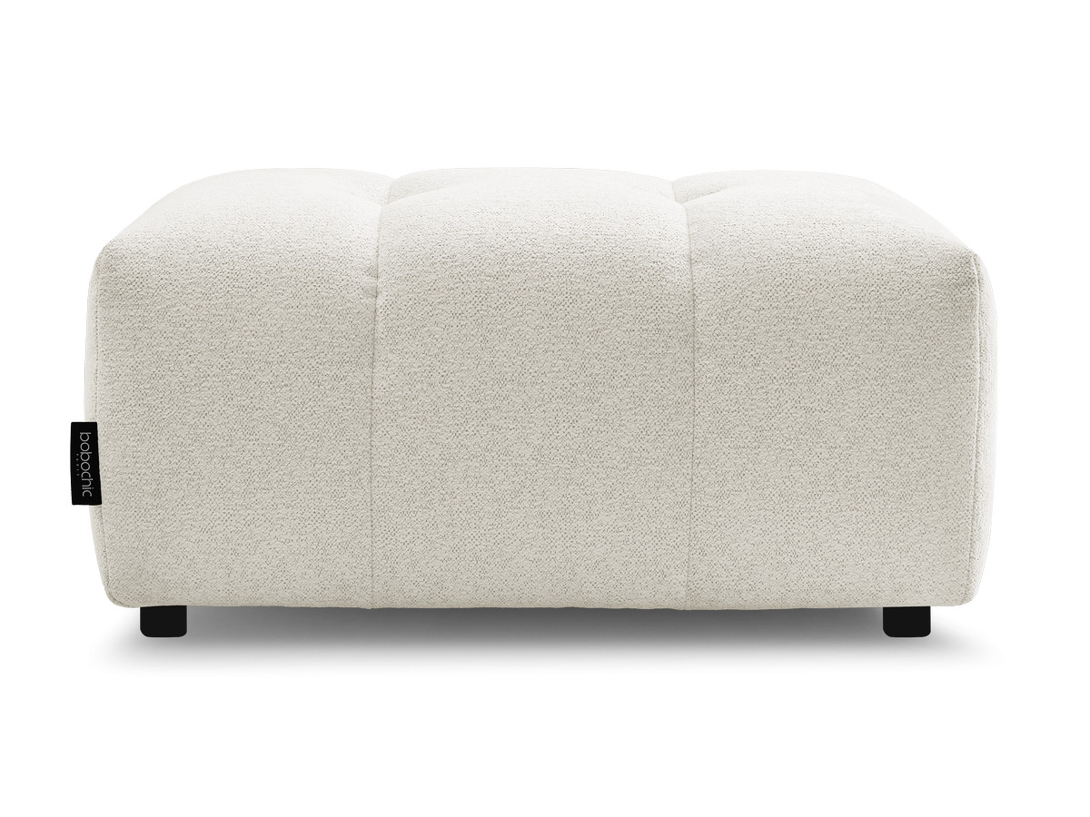 Bobochic Roxelane Pouf Melange-Stoff Weiß