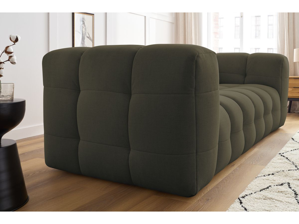 Bobochic Cloud Sofa 4-Sitzer mit Pouf Stoff Grün