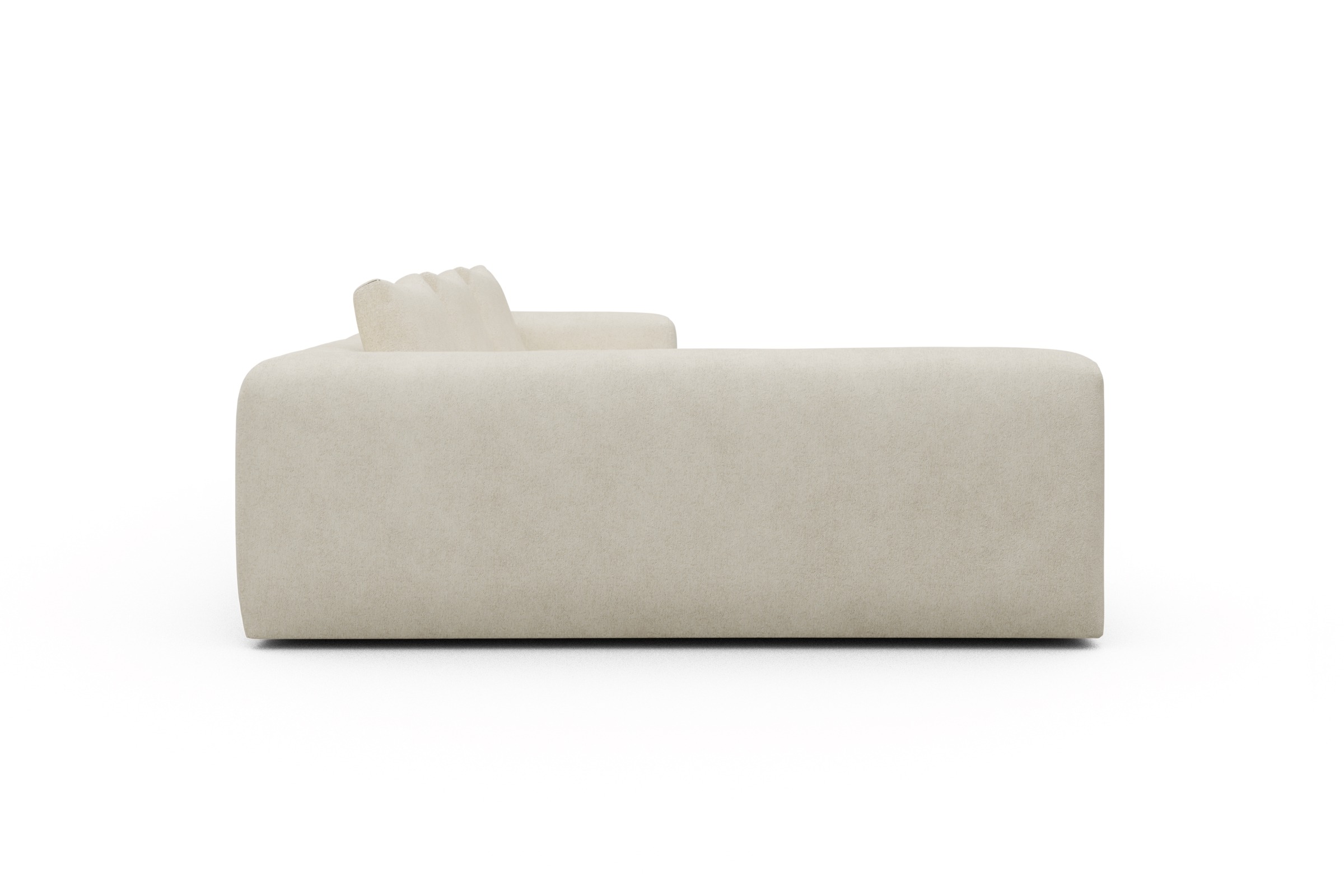 Ecksofa Fred 2x 2,5-Sitzer links offen Boucle-Off-White